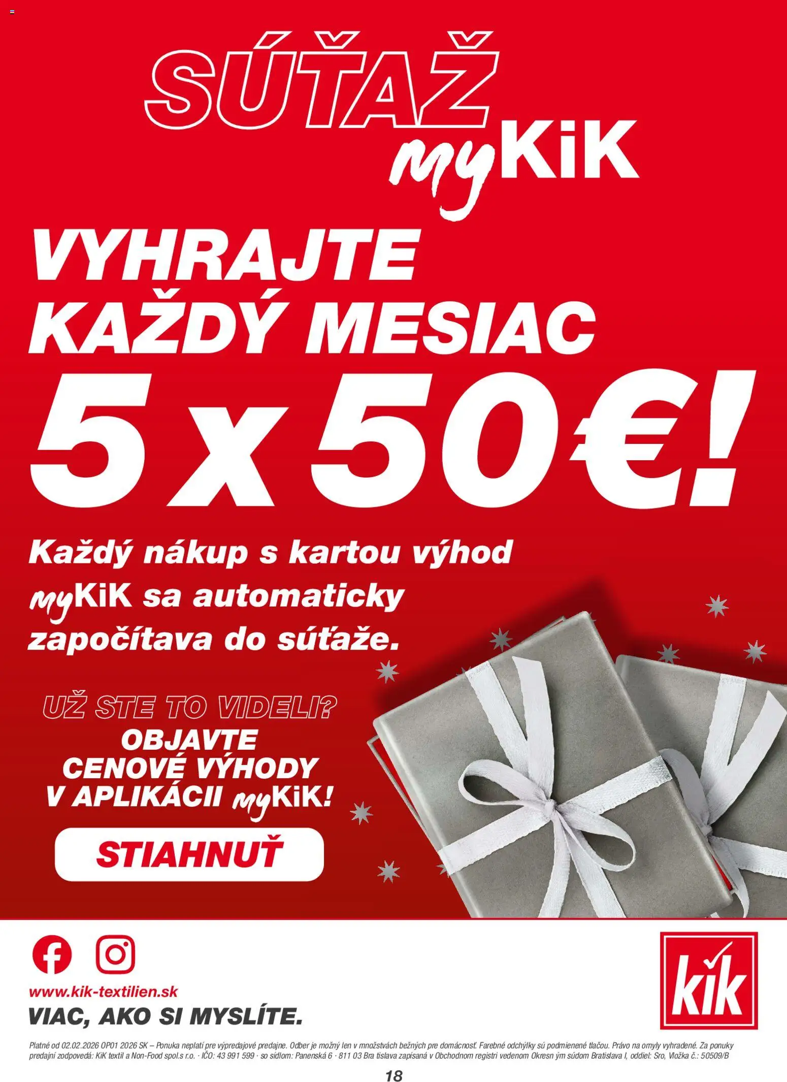 Nové Kik akcie – leták je platný od 02.02.2026 | Strana: 18