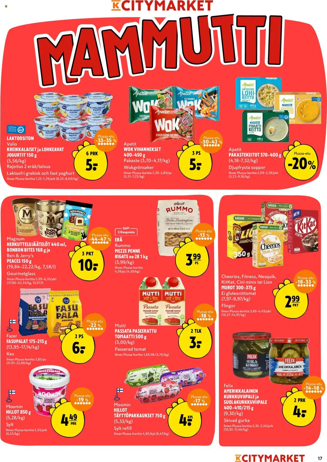 K-Citymarket tarjoukset – voimassa 16.10.2025 alkaen | Sivu: 17 | Tuotteet: Keitto, Suola, Pinaatti, Murot