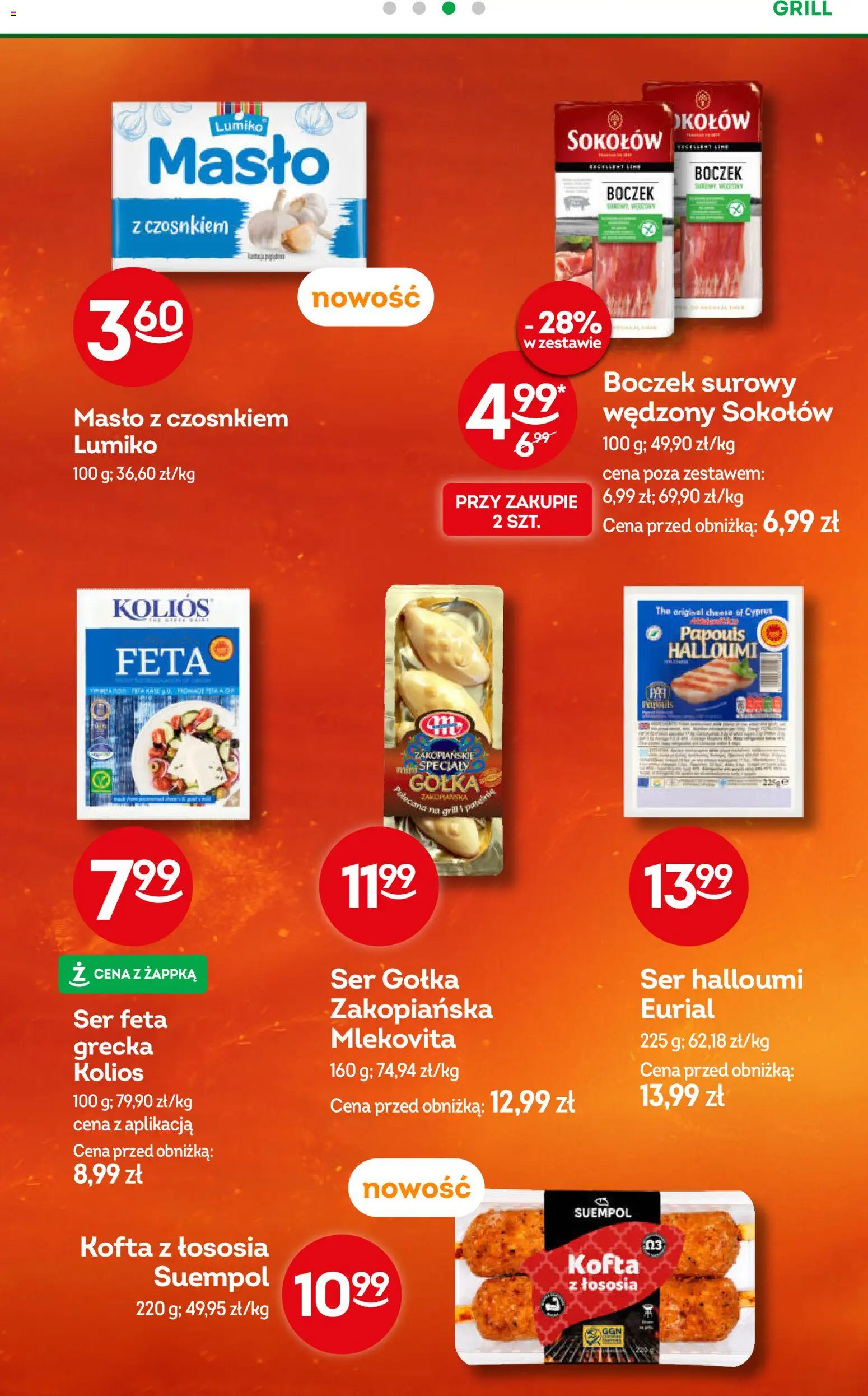 Żabka gazetka od 22.04.2026 | Strona: 14 | Produkty: Grill, Boczek, Boczek surowy, Ser feta