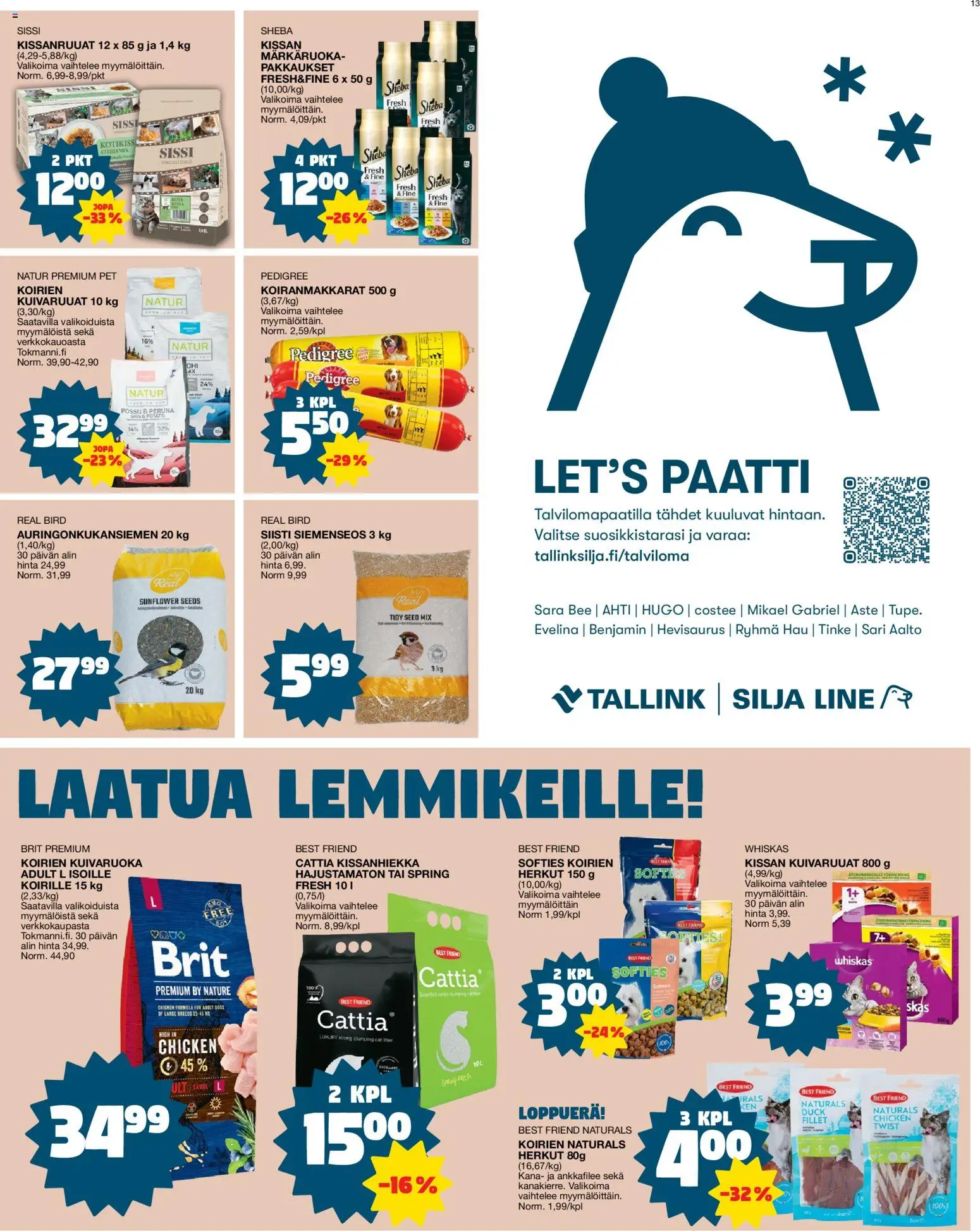 Tokmanni tarjoukset – voimassa 26.01.2026 alkaen | Sivu: 13 | Tuotteet: Kana, Kissanhiekka, Peruna