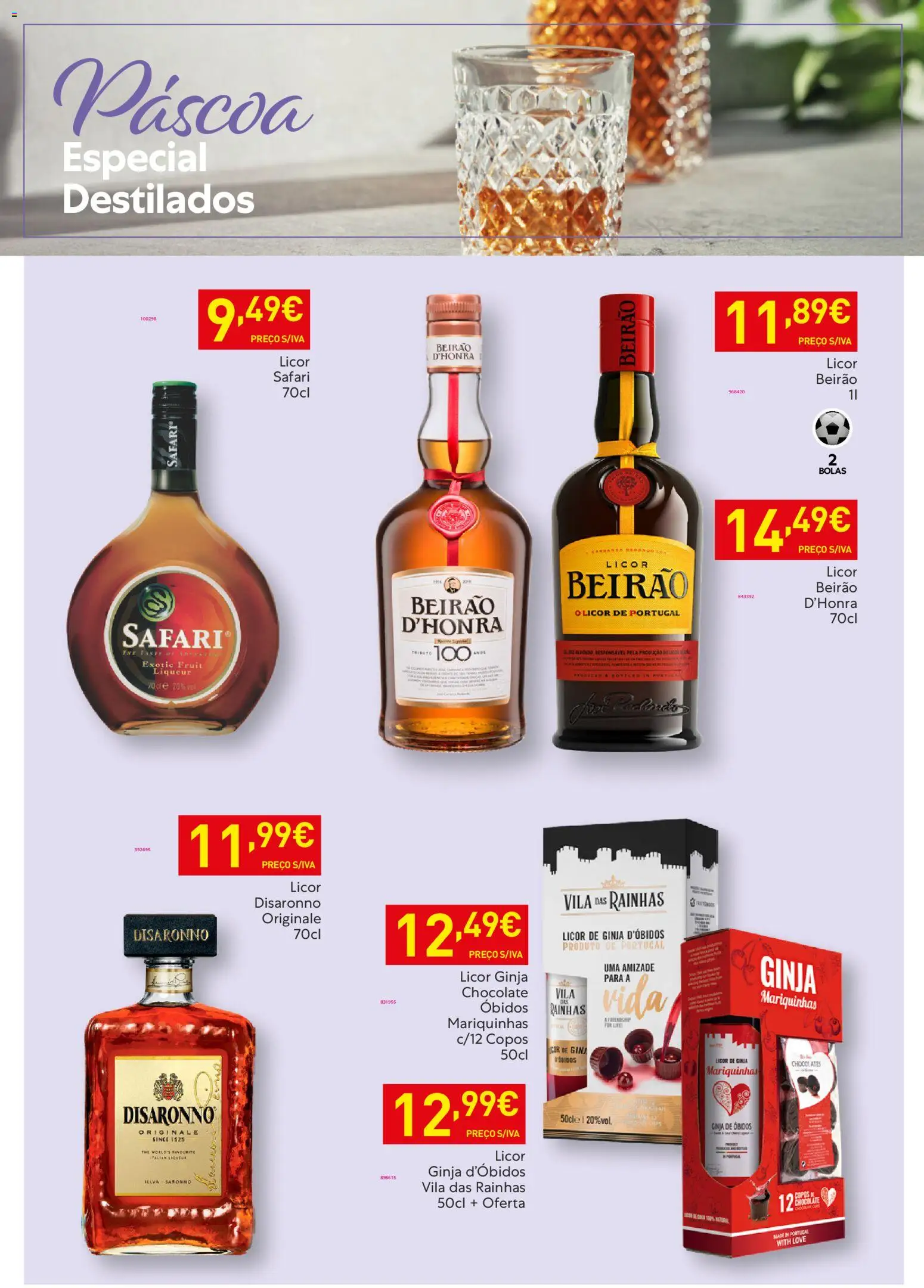 Recheio Horeca │ válido de 17.03.2026 | Página: 38 | Produtos: Copos, Chocolates, Licor, Chocolate