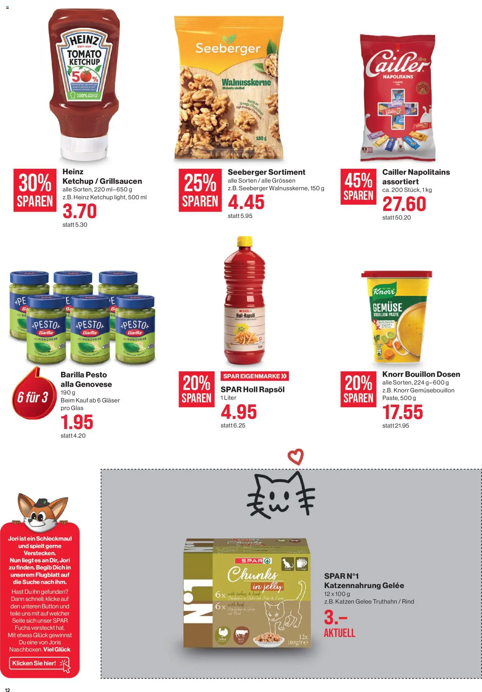 SPAR Aktionen – gültig ab 18.12.2025 | Seite: 12 | Produkte: Barilla, Rapsöl, Urtepotteskjuler, Ketchup