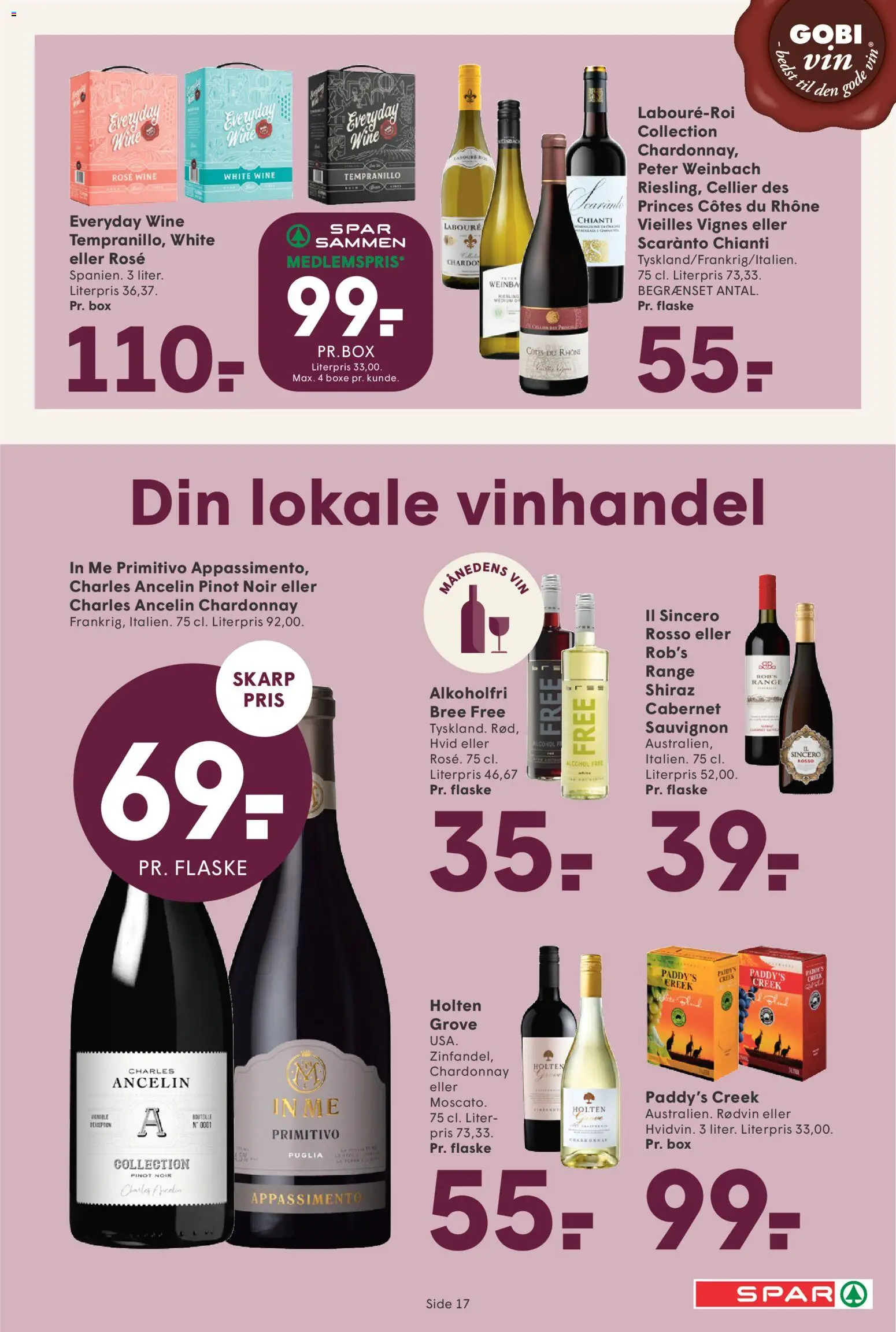 Spar tilbudsavis – gyldig fra 16.01.2026 | Side: 17 | Produkter: Vin