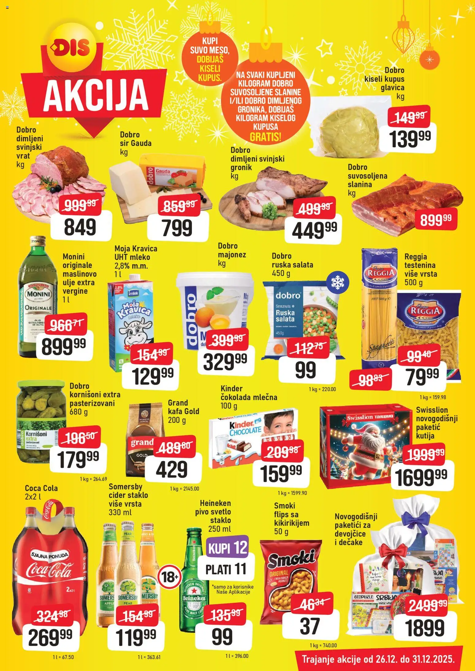 Super DIS katalog - važi od 26.12.2025 | Strana: 2 | Proizvode: Kutija, Moja kravica, Mleko, Pivo