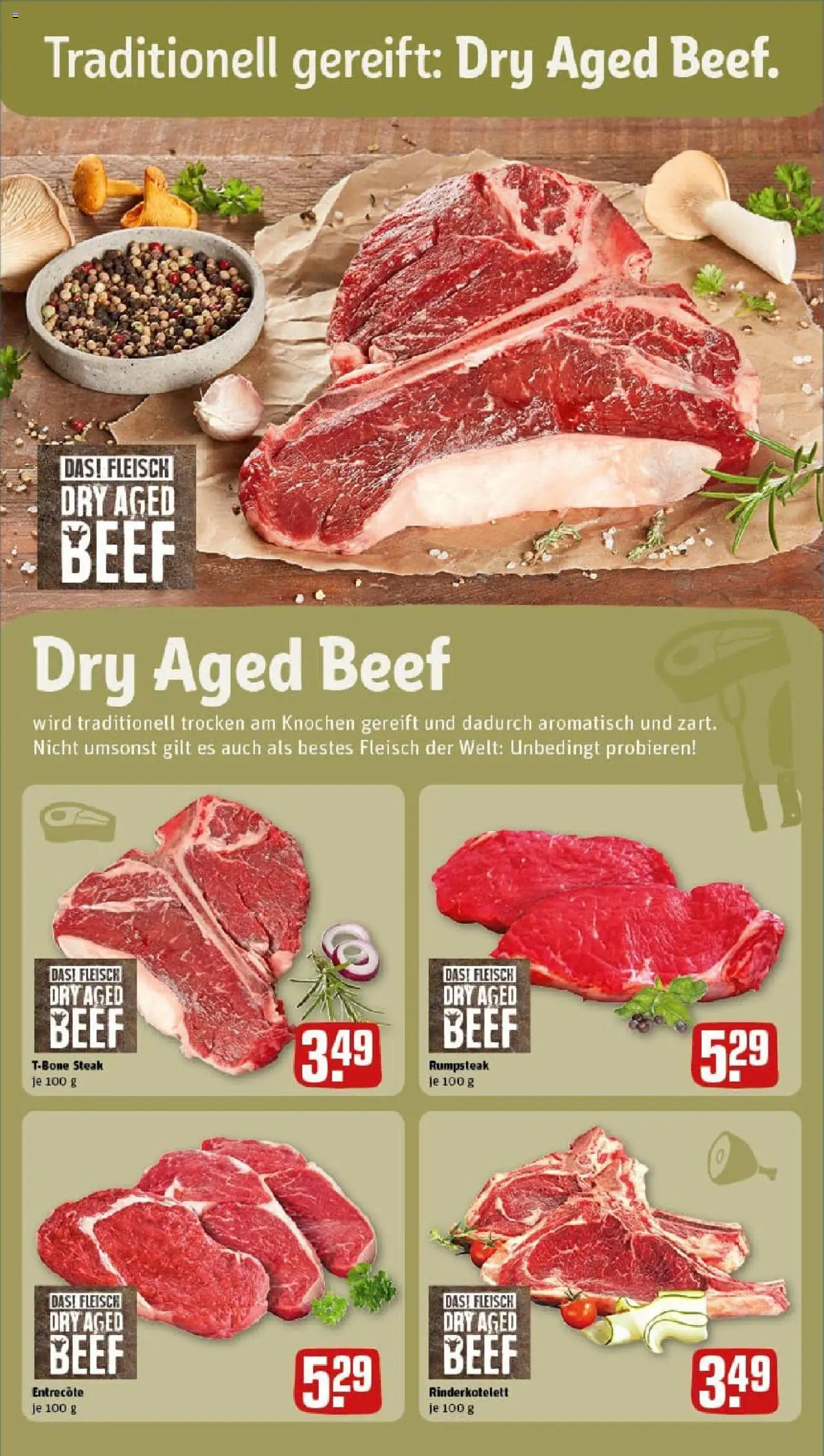 Rewe prospekt Groß-Umstadt	 - gültig ab dem 06.07.2025 | Seite: 10 | Produkte: Rumpsteak, Entrecote, Steak, Fleisch