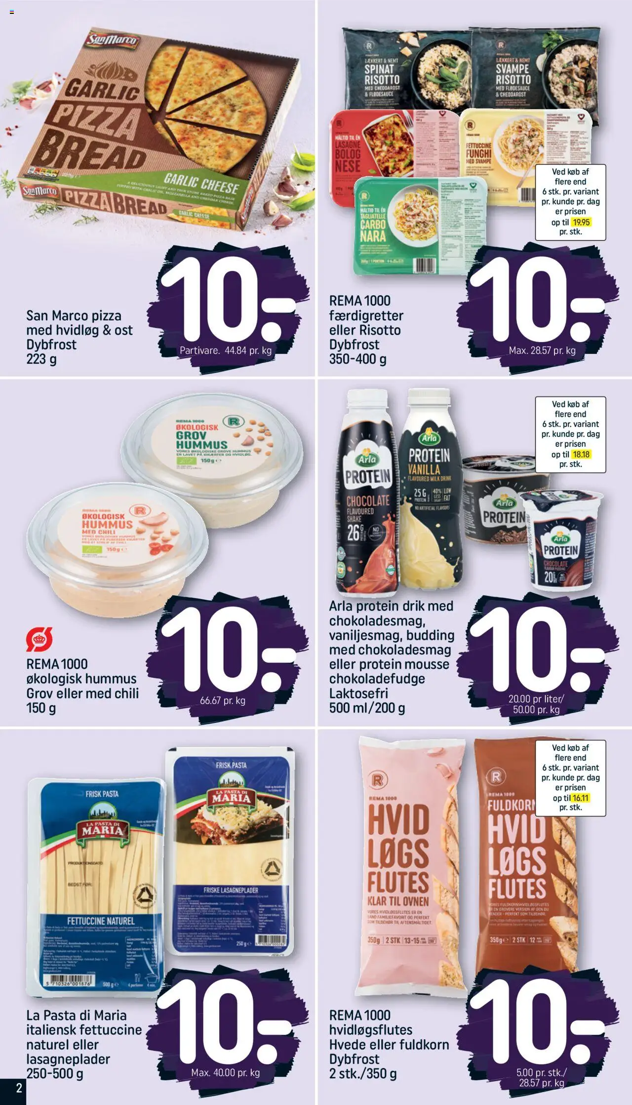 Rema 1000 tilbudsavis – gyldig fra 19.10.2025 | Side: 2 | Produkter: Ost, Pasta, Hvidløg, Kikærter