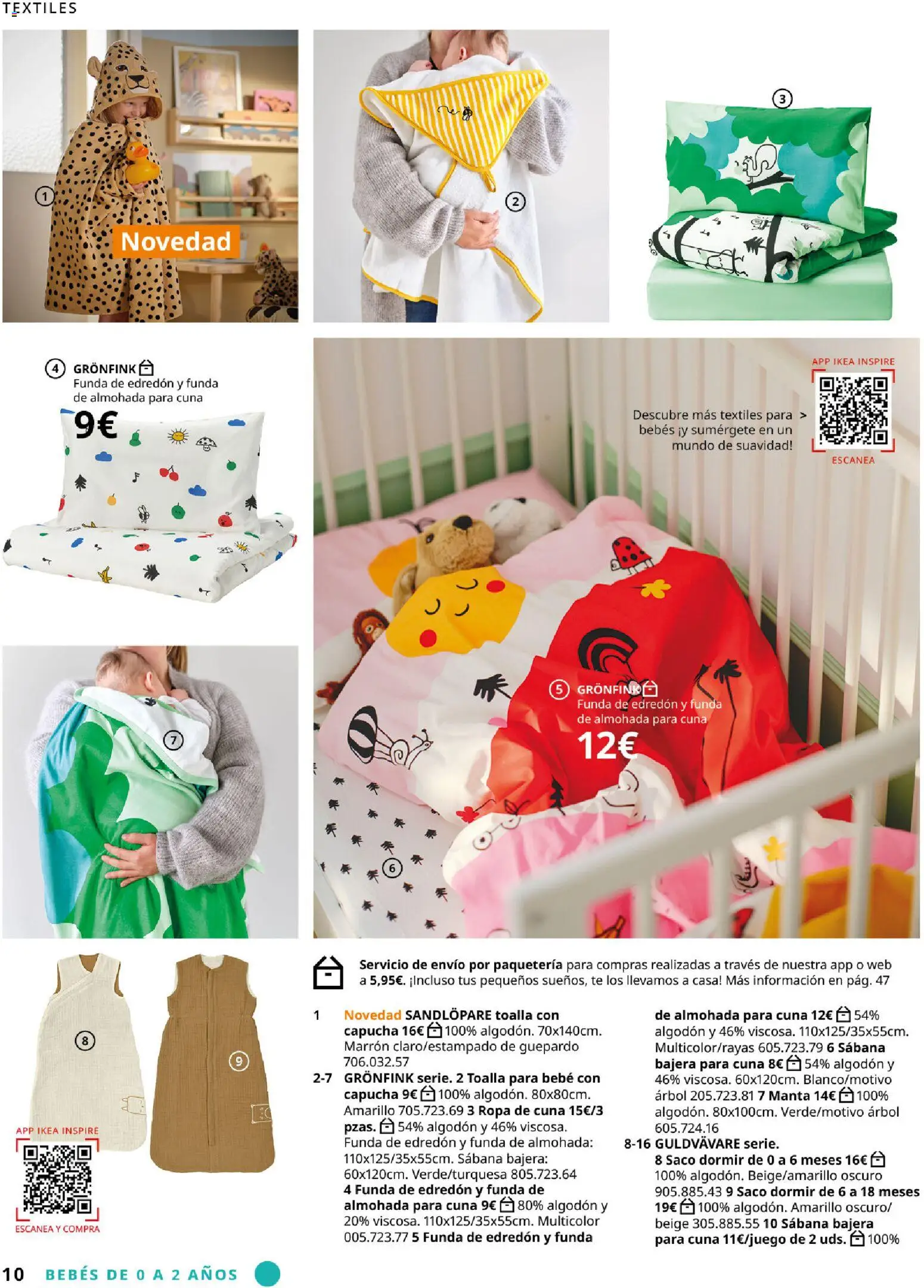 Catálogo IKEA  y los niños  │ válido desde el 06.03.2026 | Página: 10 | Productos: Edredón, Té, Manta, Cuna