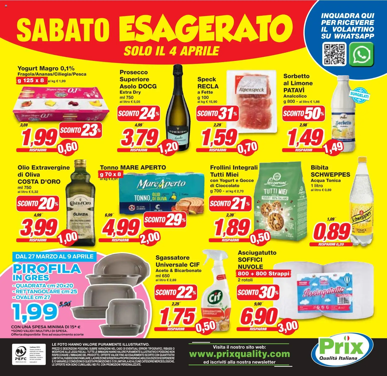 Volantino Prix del 27.03.2026 | Pagina: 26 | Prodotti: Speck, Acqua tonica, Asciugatutto, Frollini