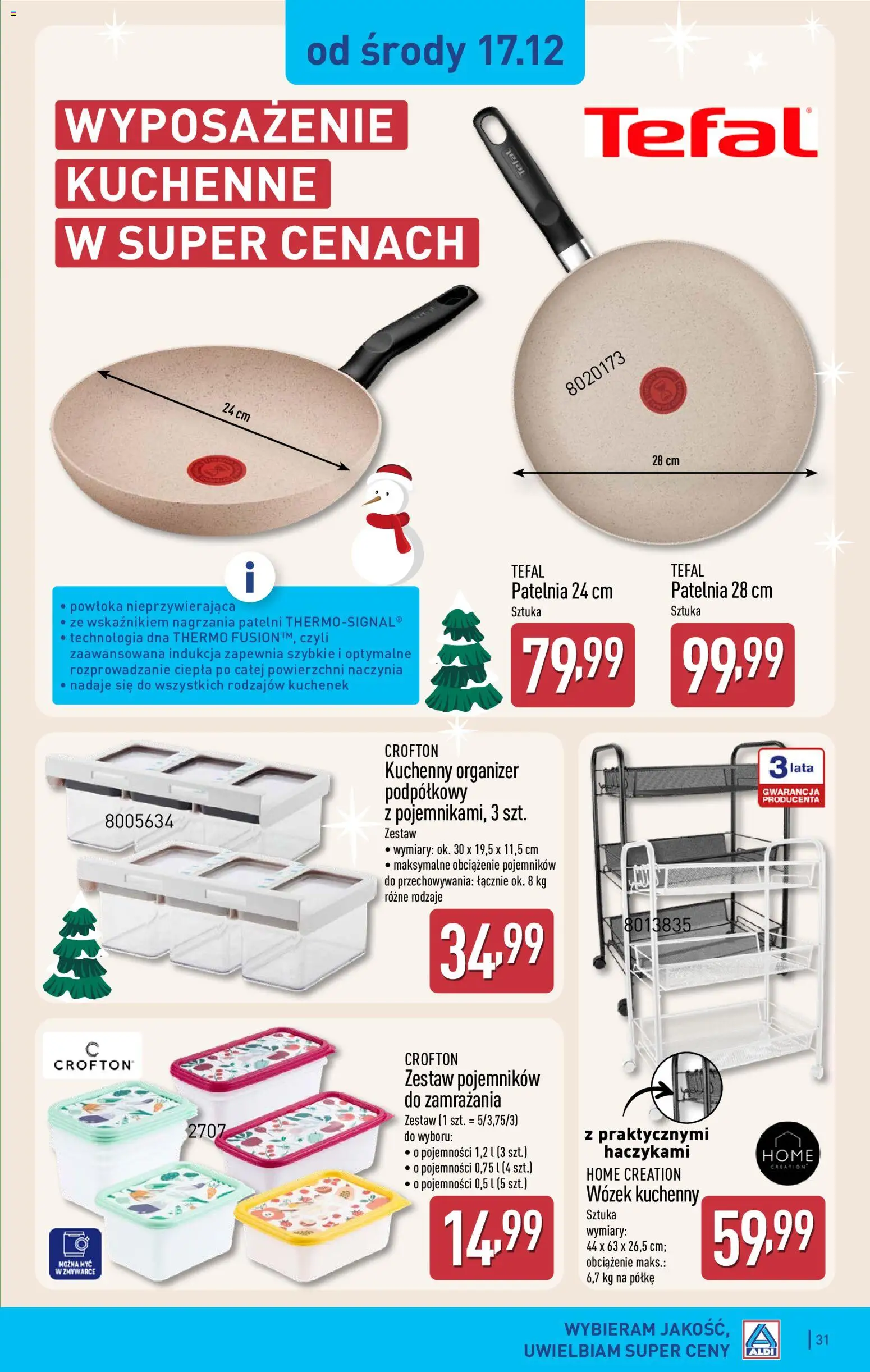 Aldi Gazetka od 15.12.2025 | Strona: 31 | Produkty: Patelnia, Tefal