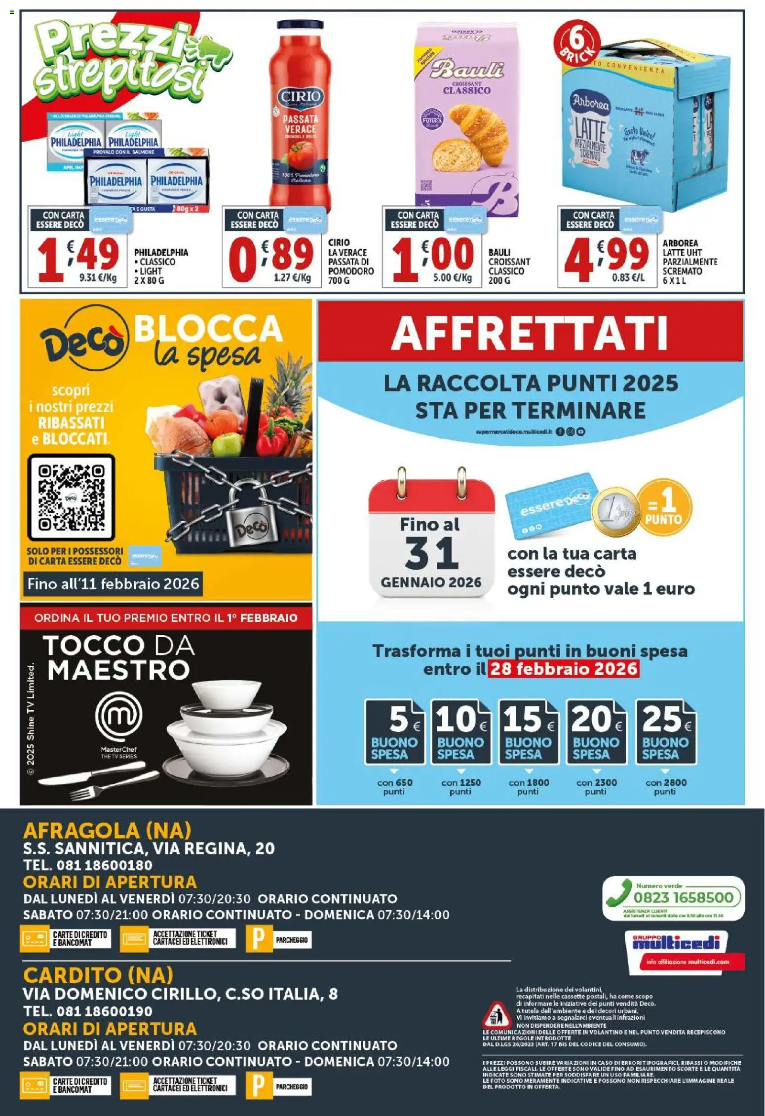 Volantino Decò del 20.01.2026 | Pagina: 22 | Prodotti: Salmone, Pomodoro, Latte, Croissant