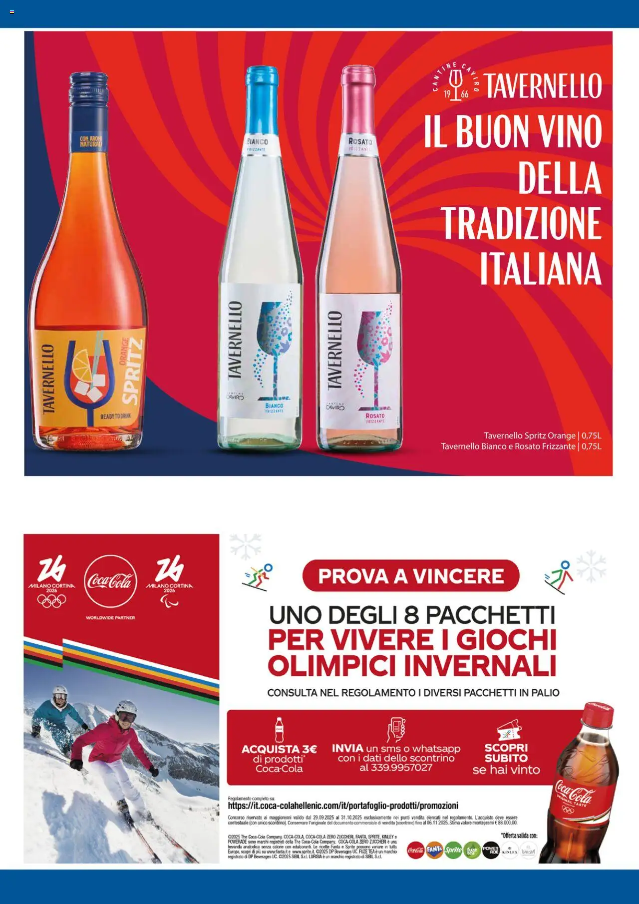 Volantino Famila del 22.09.2025 | Pagina: 10 | Prodotti: Vino, The, Fanta, Coca Cola