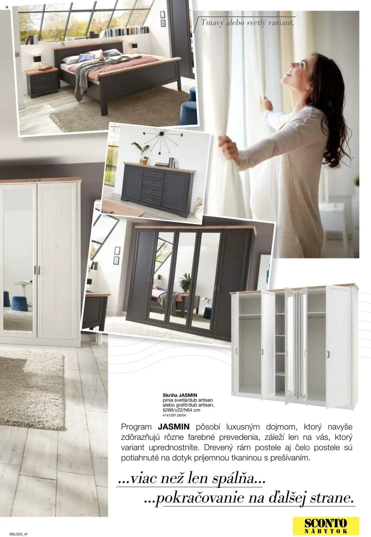 Nové Sconto nábytok akcie – leták je platný od 14.02.2025 | Strana: 47 | Produkty: Nábytok, Skriňa, Postele, Rám