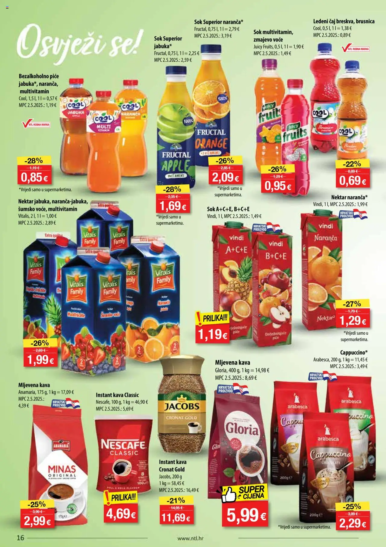 NTL katalog | vrijedi od 30.07.2025 | Stranica: 16 | Proizvodi: Kava, Ledeni čaj, Voće, Jabuka