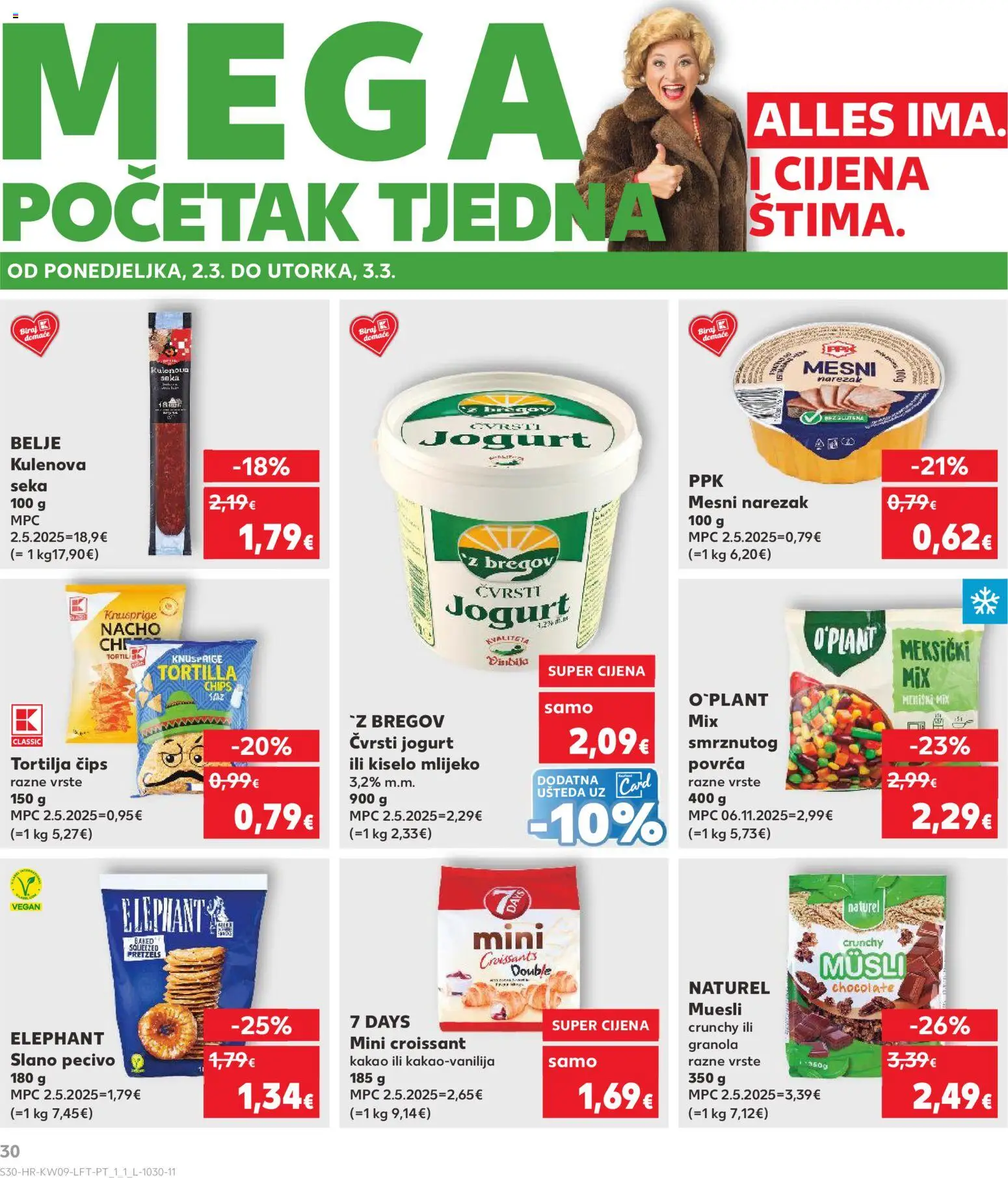 Kaufland katalog | vrijedi od 25.02.2026 | Stranica: 30 | Proizvodi: Mlijeko, Čips, Kakao, Pecivo