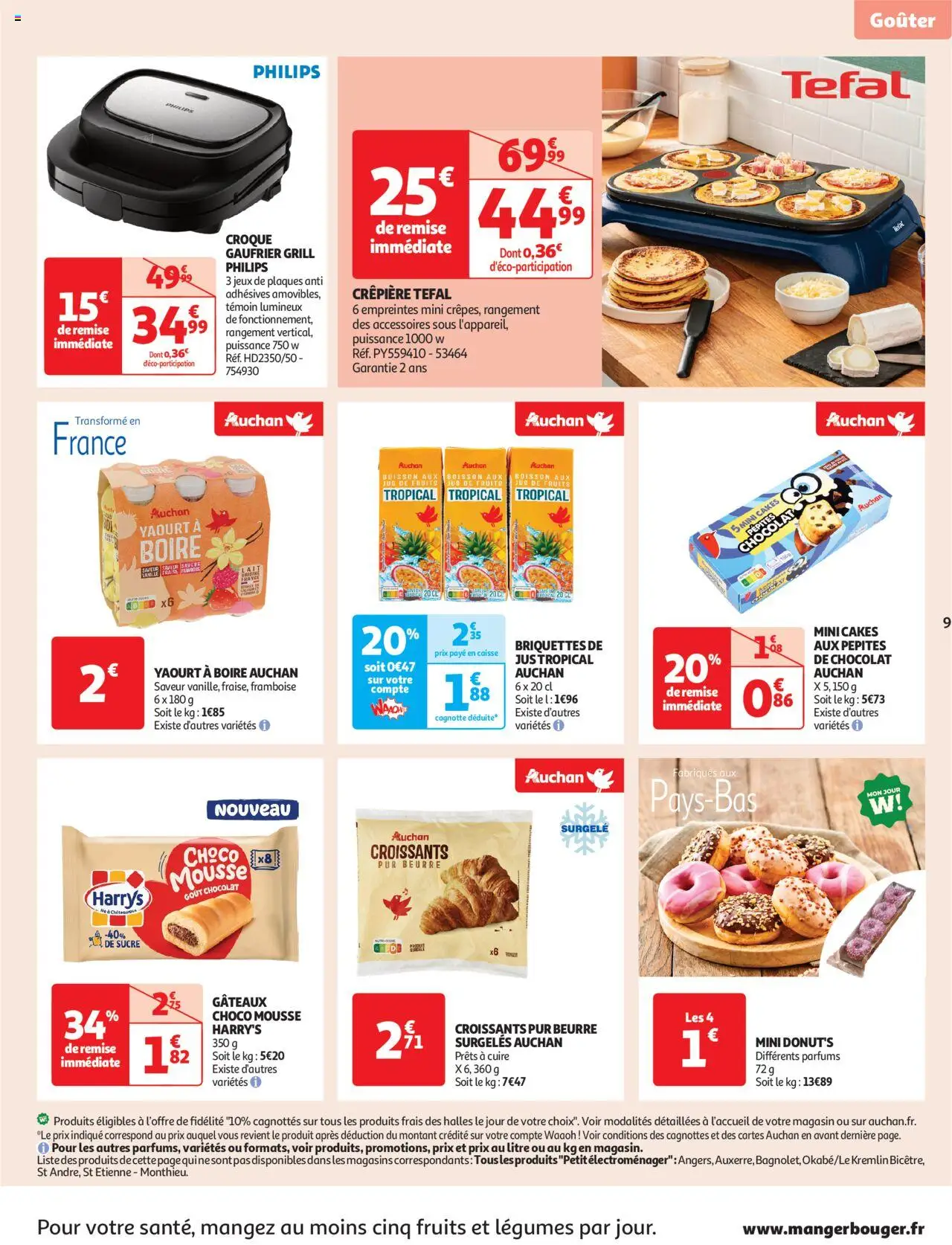  | Page: 9 | Produits: Sandwich, Yaourt à boire, Beurre, Jus