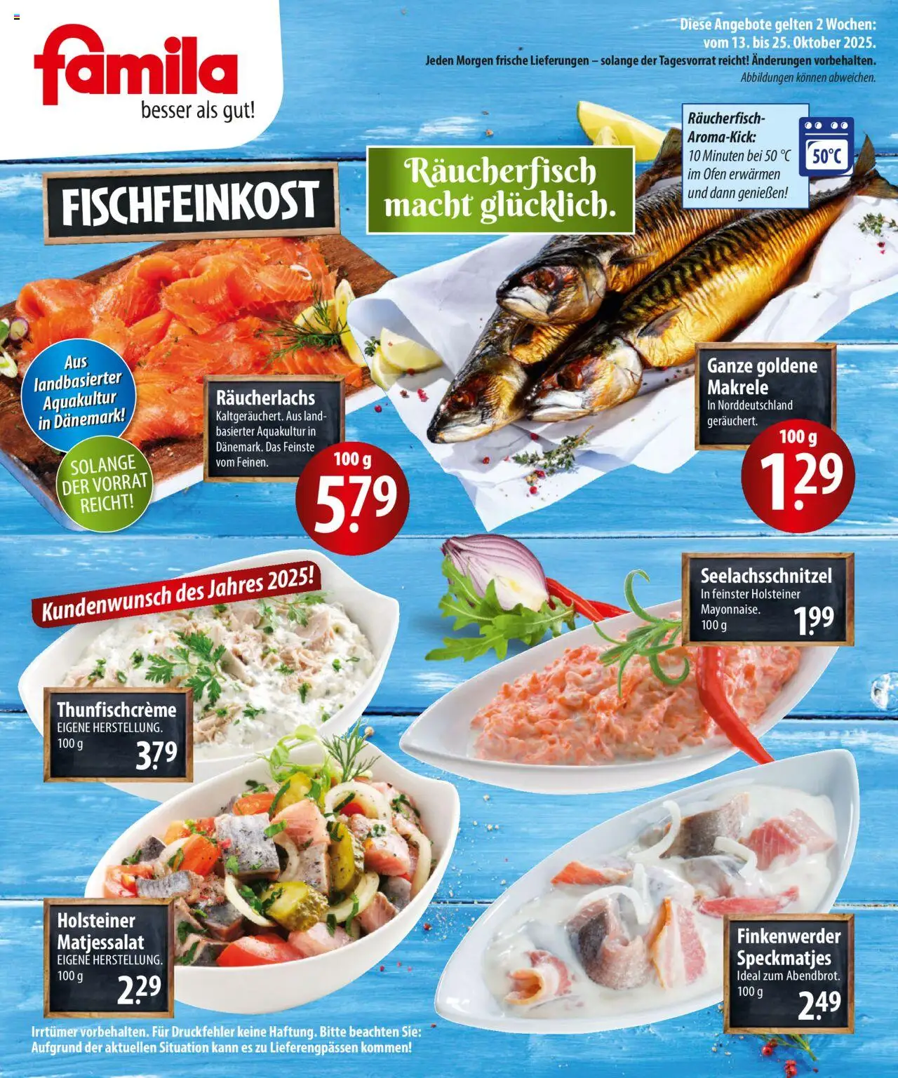 Famila  Fischmarkt – gültig ab 13.10.2025 | Seite: 2 | Produkte: Ofen, Räucherlachs