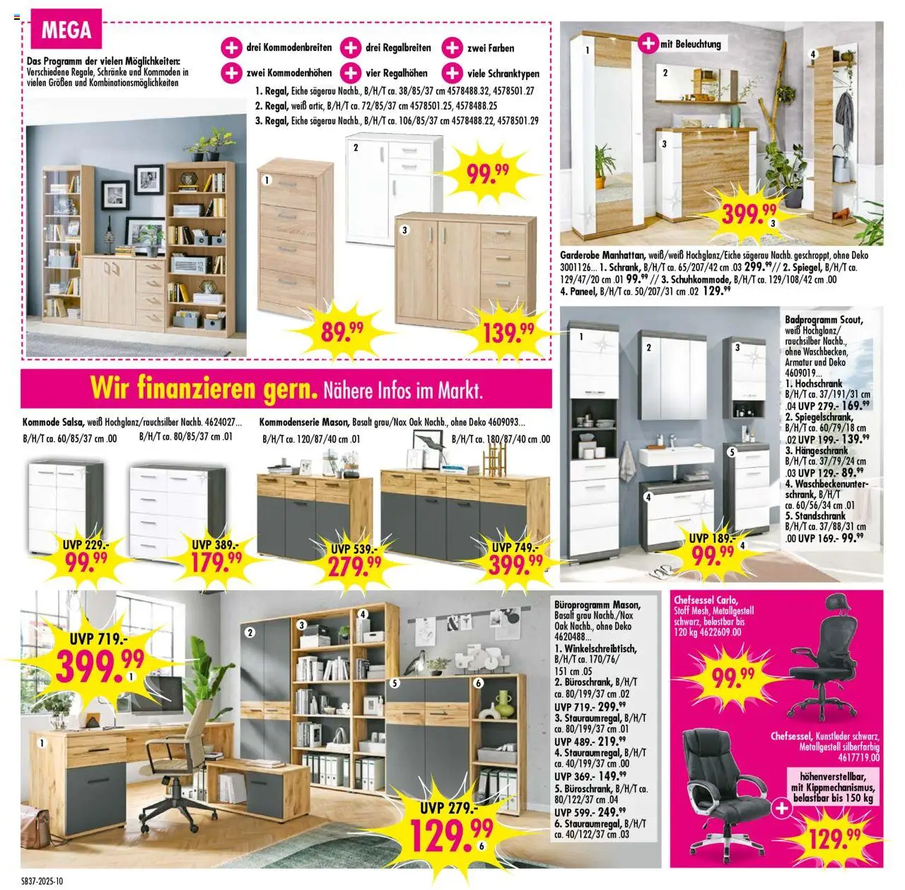 SB Möbel Boss Prospekt 	 – gültig ab 06.09.2025 | Seite: 10 | Produkte: Armatur, Hängeschrank, Hochschrank, Chefsessel