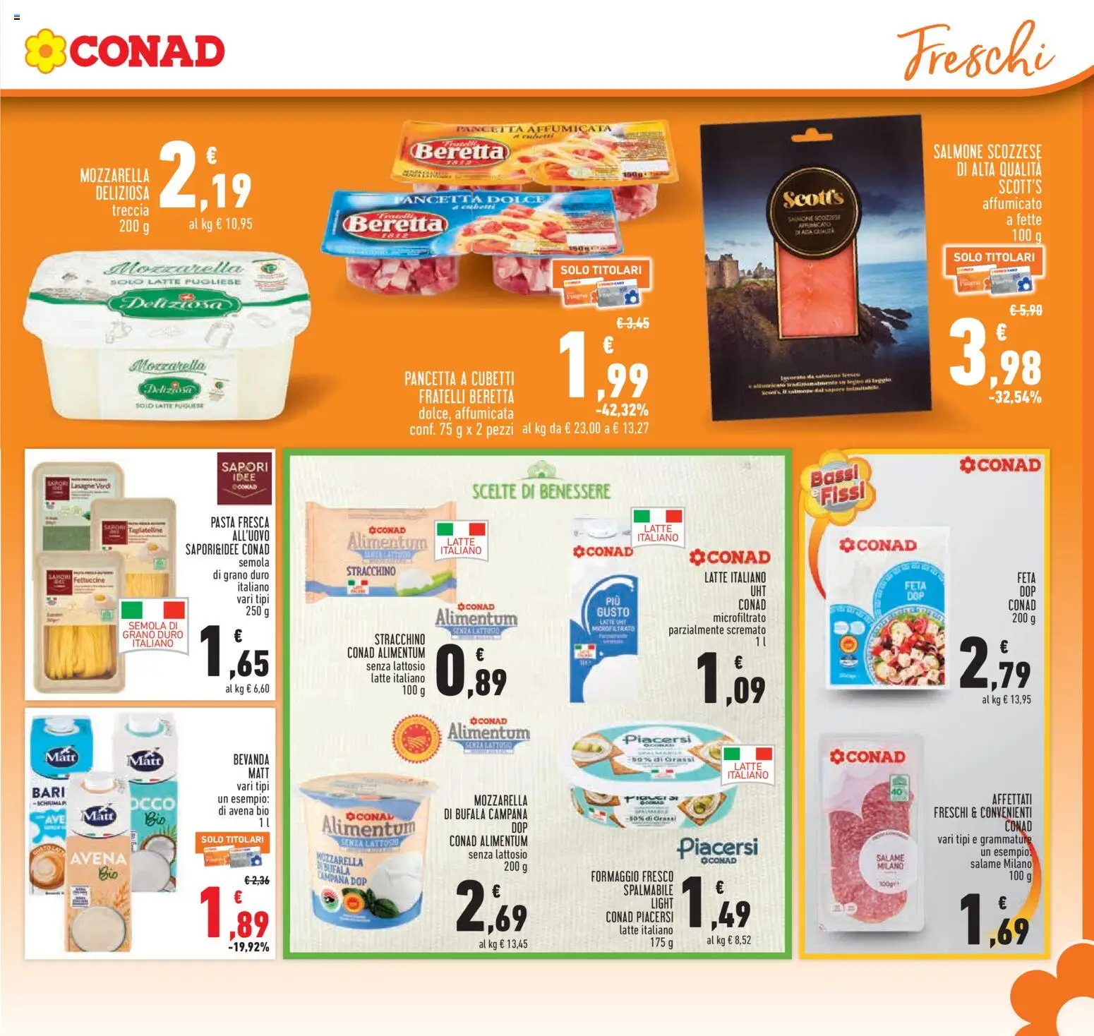 Volantino Conad del 12.03.2026 | Pagina: 11 | Prodotti: Salame, Pancetta, Formaggio, Fettuccine