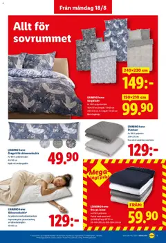 Lidl reklamblad aktuell från 18.08.2025 | Sida: 16 | Produkter: Örngott, Täcke