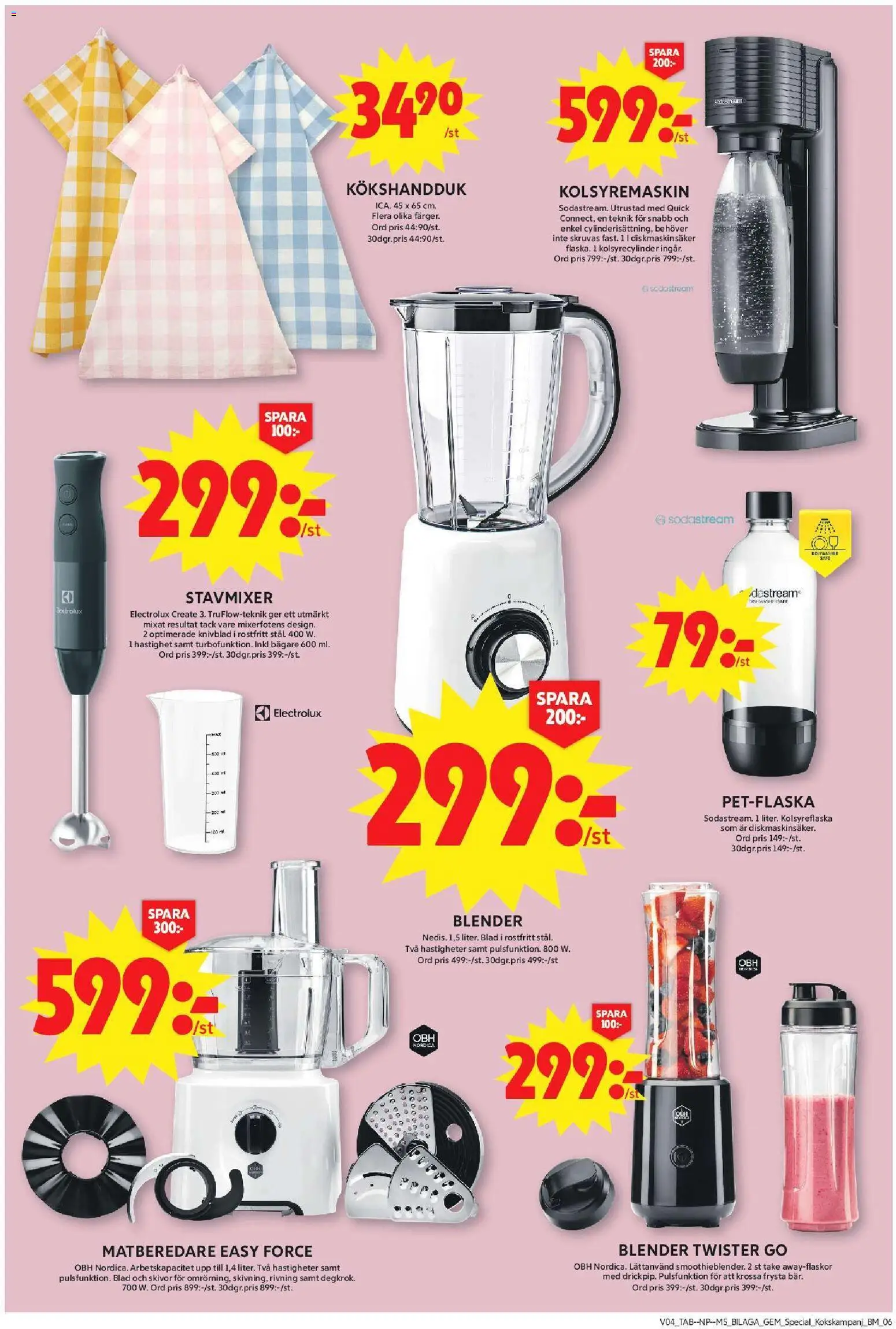 ICA Maxi reklamblad aktuell från 19.01.2026 | Sida: 20 | Produkter: Stavmixer, Matberedare, Sodastream, Blender