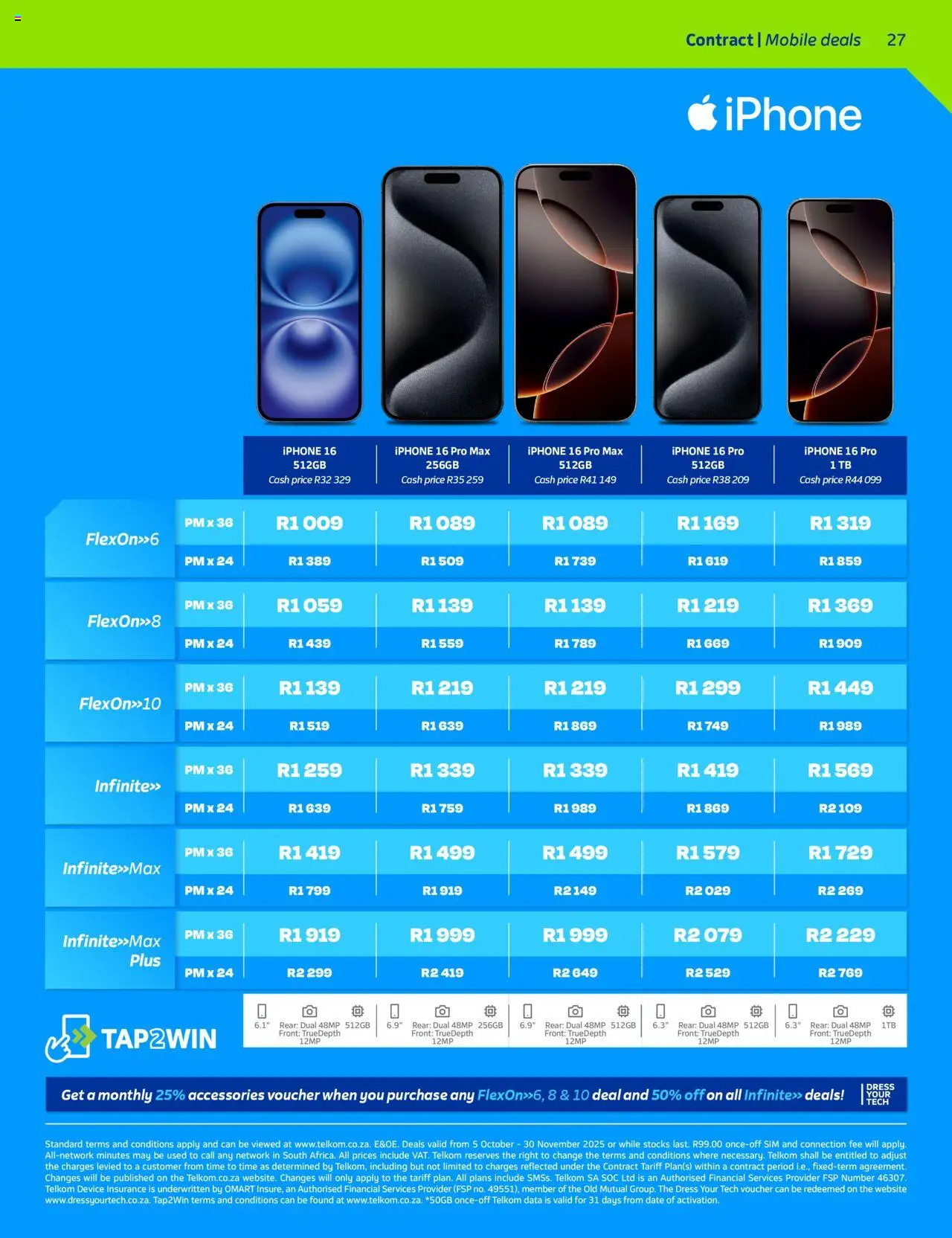 New Telkom catalogue – valid from 05.10.2025 | Page: 27 | Products: Dress, Data, Sim