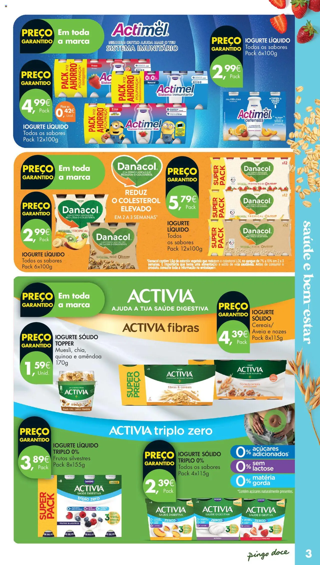 Pingo Doce - Folheto Especial Iogurtes │ válido de 01.07.2025 | Página: 3 | Produtos: Aveia, Cálcio, Iogurte, Vitamina d