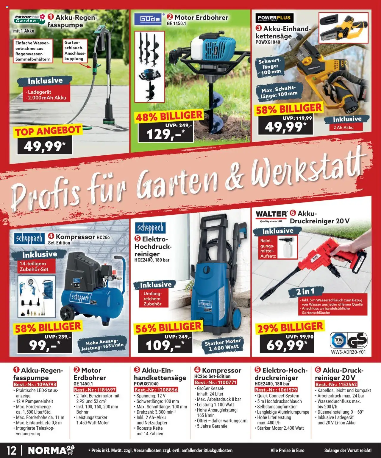 Norma - Bestellmagazin August 2025 - gültig ab dem 01.08.2025 | Seite: 12 | Produkte: HP, Top, Wasser, Ladegerät