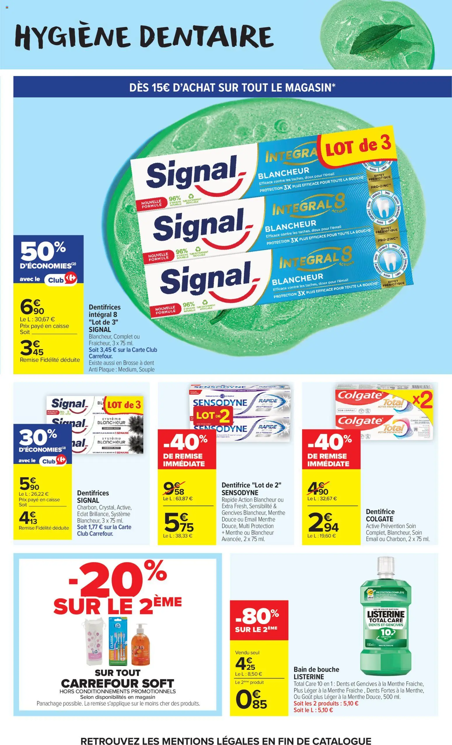 {H1} | Page: 13 | Produits: Menthe, Brosse, Dentifrice, Bain de bouche