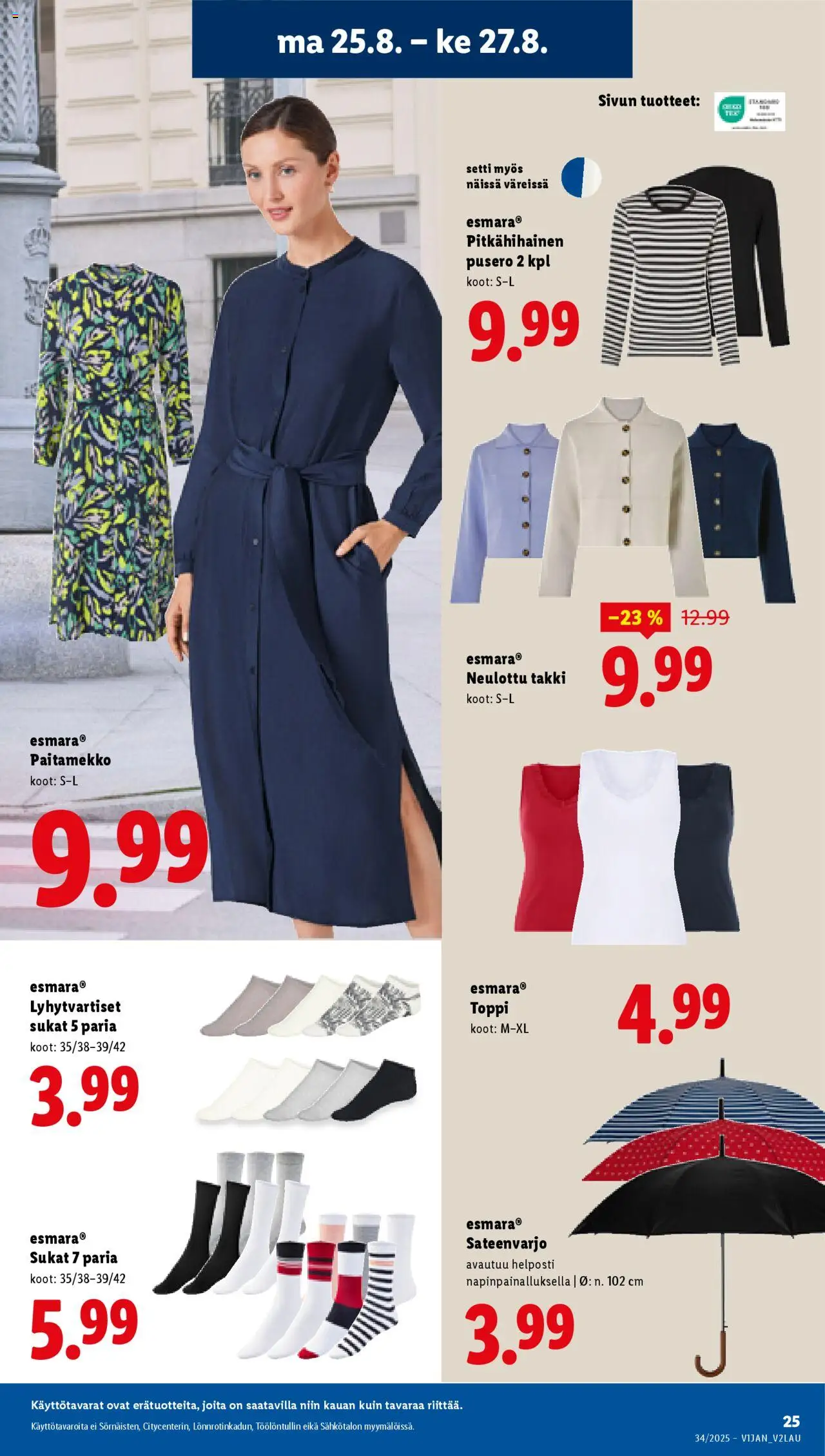  | Sivu: 29 | Tuotteet: Pusero, Takki, Sukat, Sateenvarjo