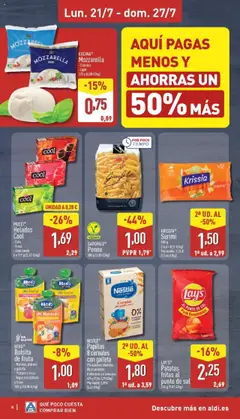Aldi folleto Península │ válido desde el 21.07.2025 | Página: 8 | Productos: Lima, Yogur, Cereales, Pasta