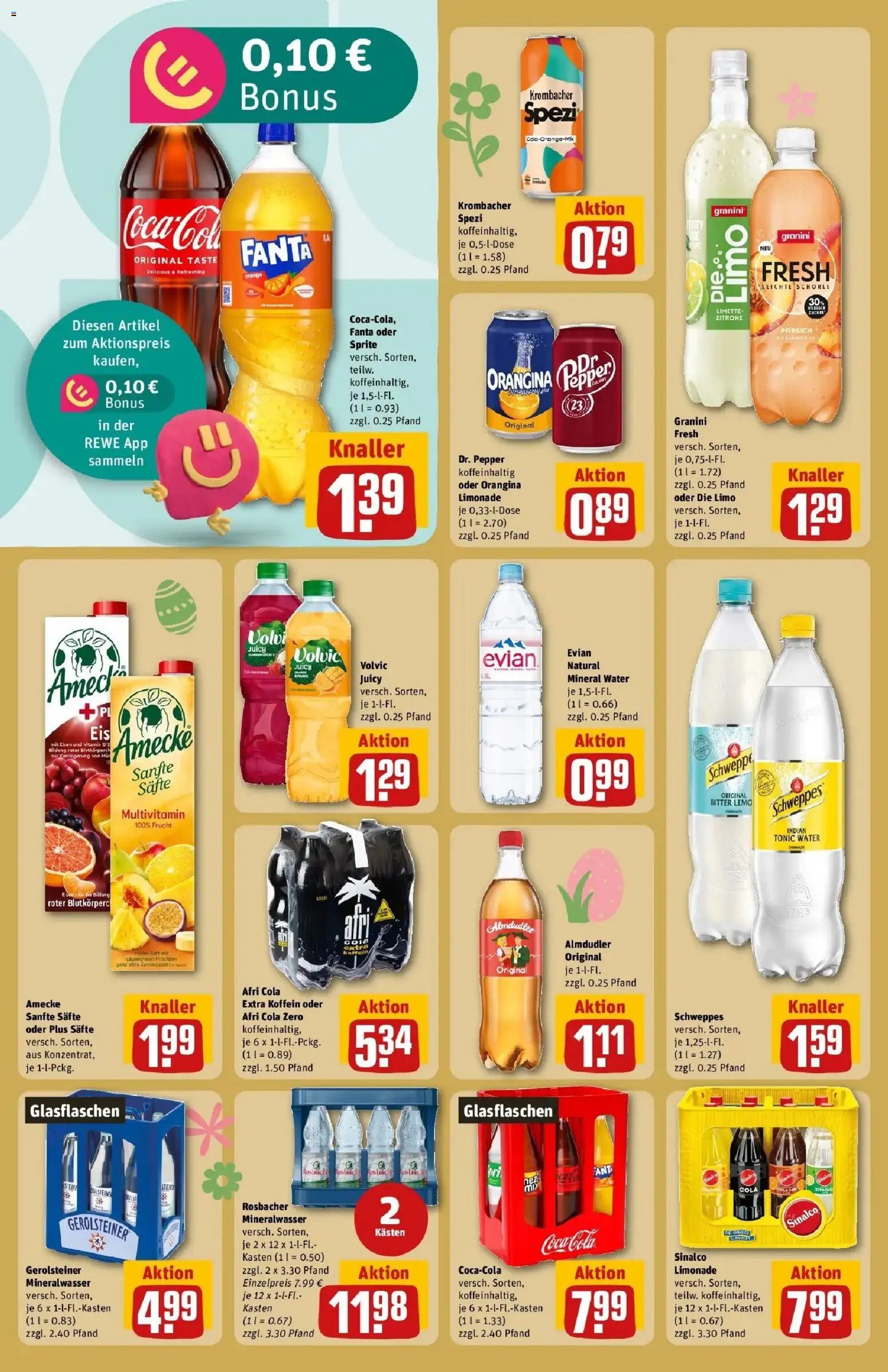 Rewe Prospekt Darmstadt	 – gültig ab 15.03.2026 | Seite: 22 | Produkte: Sprite, Pfirsich, Krombacher, Gerolsteiner