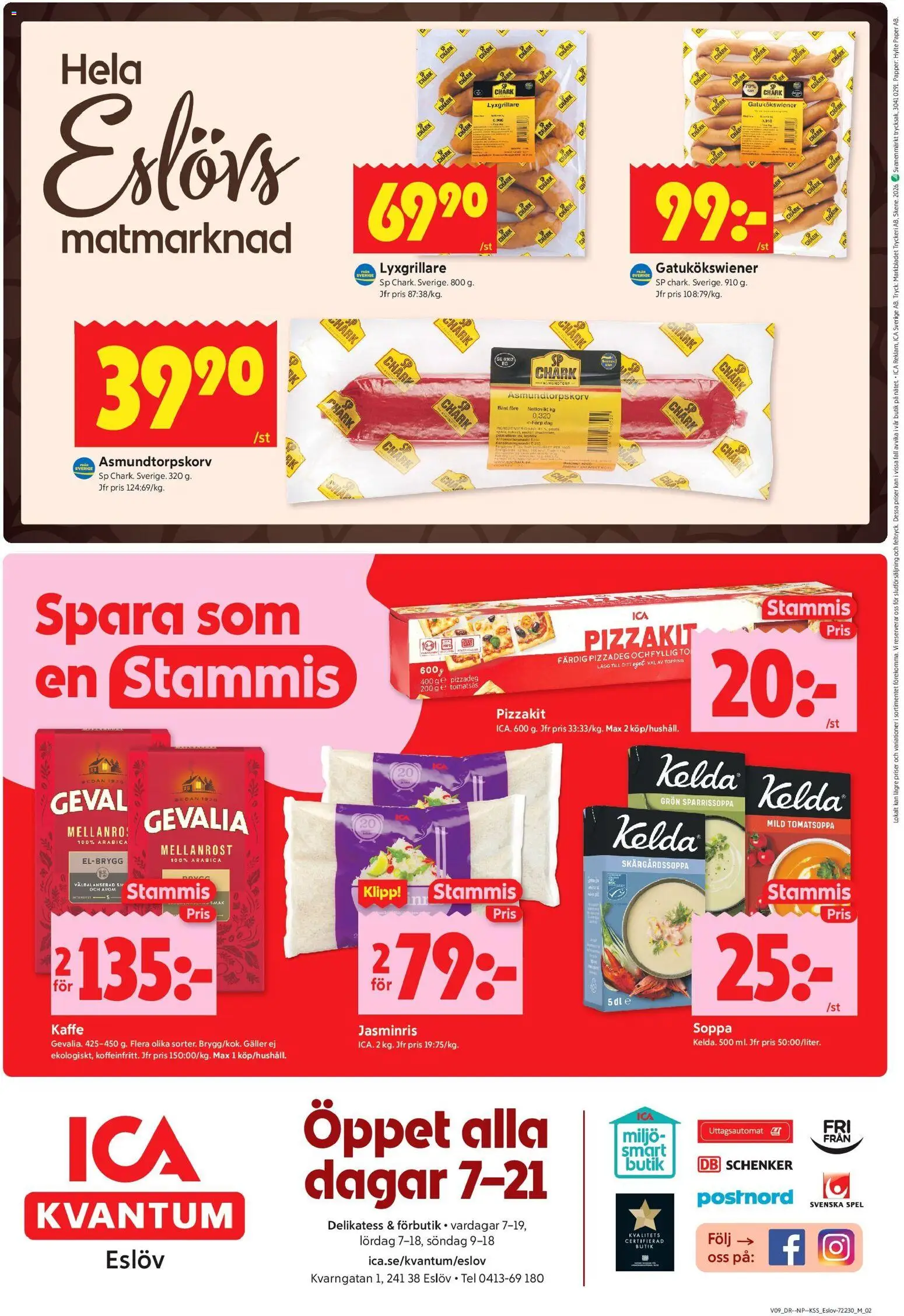 ICA Kvantum reklamblad aktuell från 23.02.2026 | Sida: 10 | Produkter: Galler, Kaffe, Pizzakit, Tomatsås