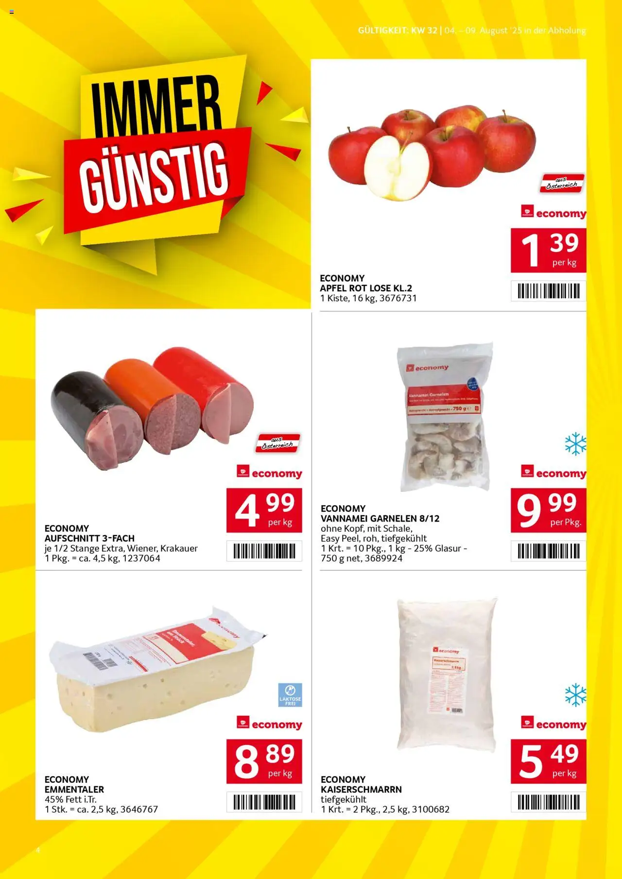 Transgourmet Flugblatt gültig ab 03.08.2025 | Seite: 4 | Produkte: Äpfel