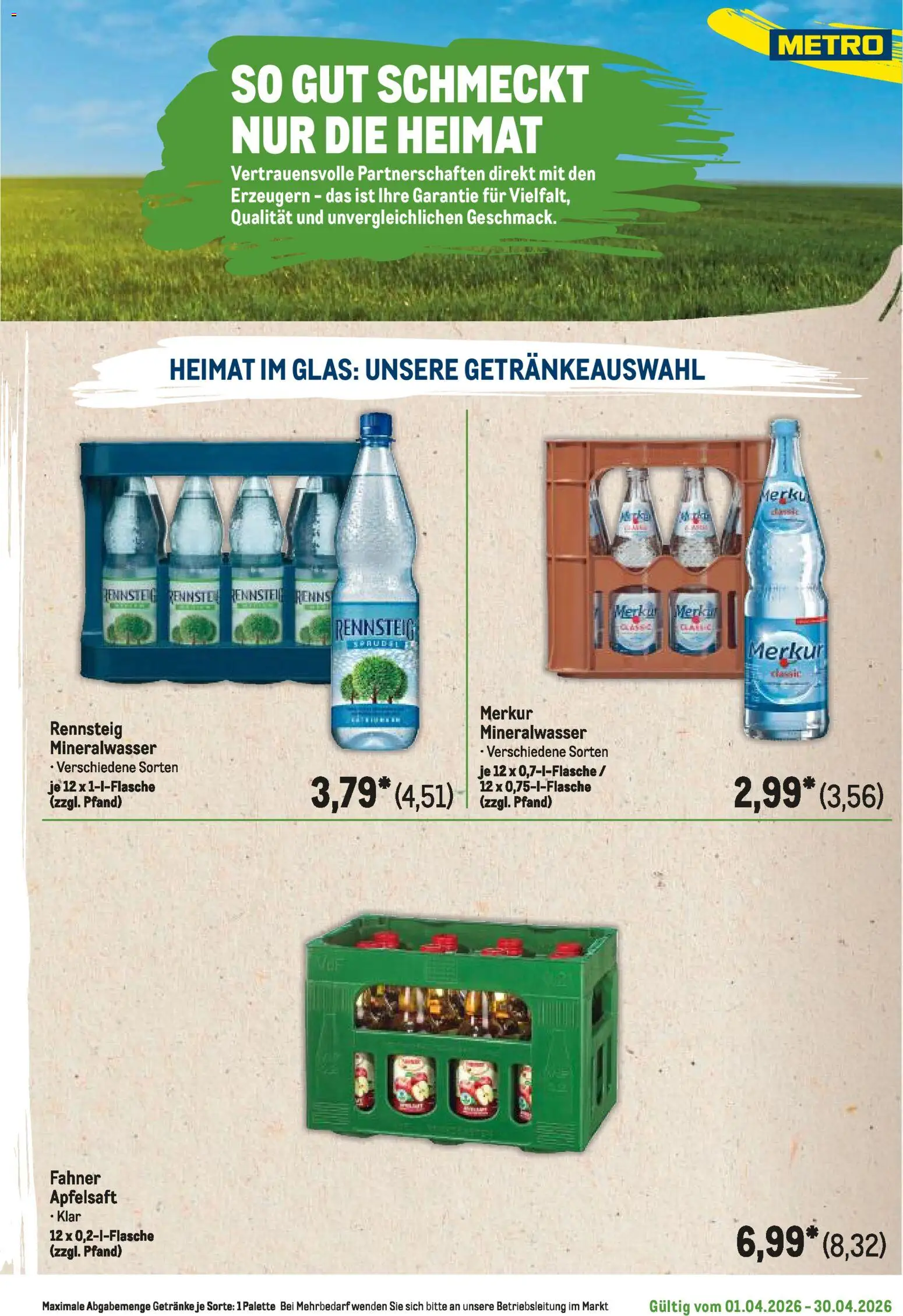 Metro Regionaler Flyer – gültig ab 01.04.2026 | Seite: 117 | Produkte: Apfelsaft, Mineralwasser