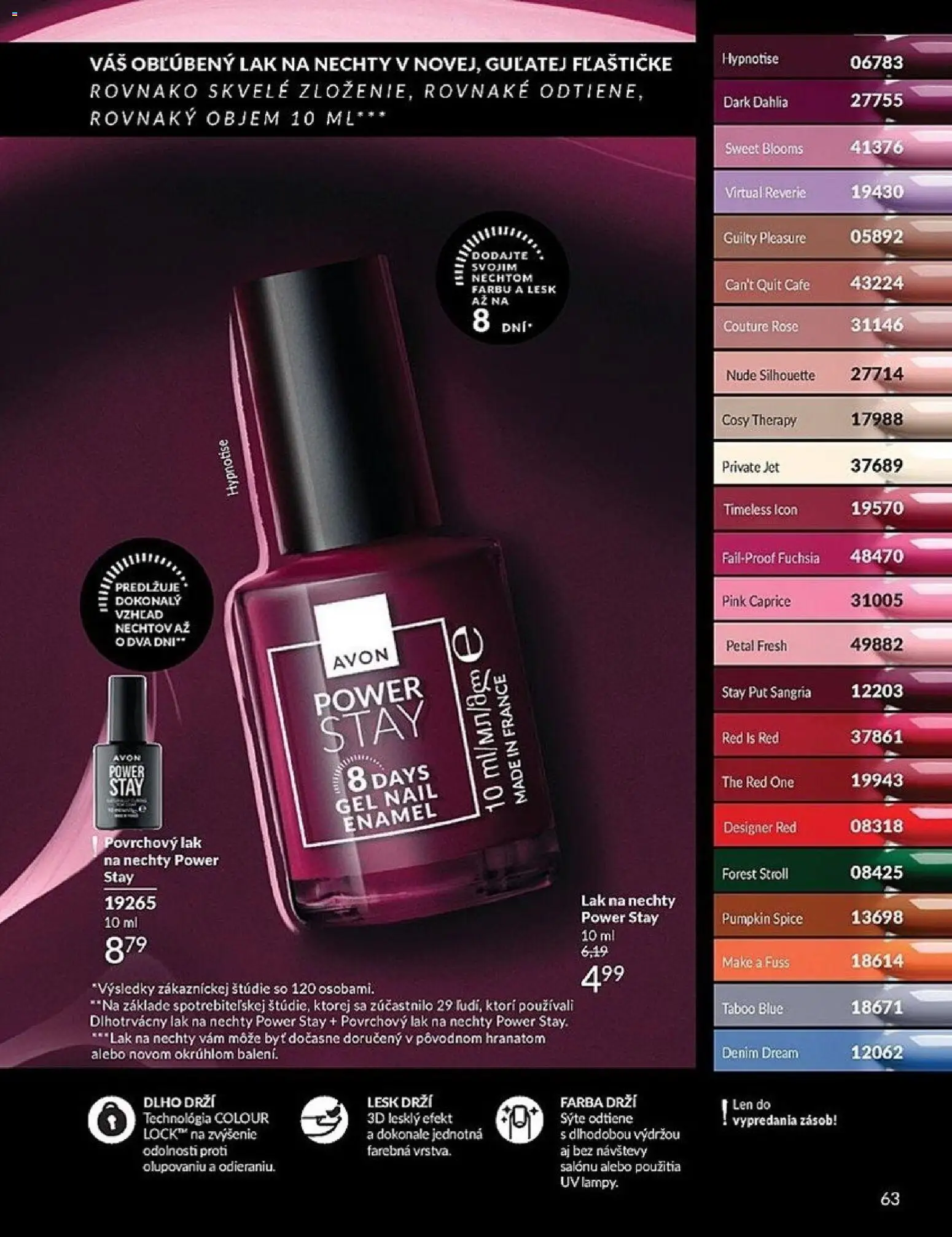 Nové Avon akcie – leták je platný od 01.01.2026 | Strana: 63 | Produkty: Lak na nechty