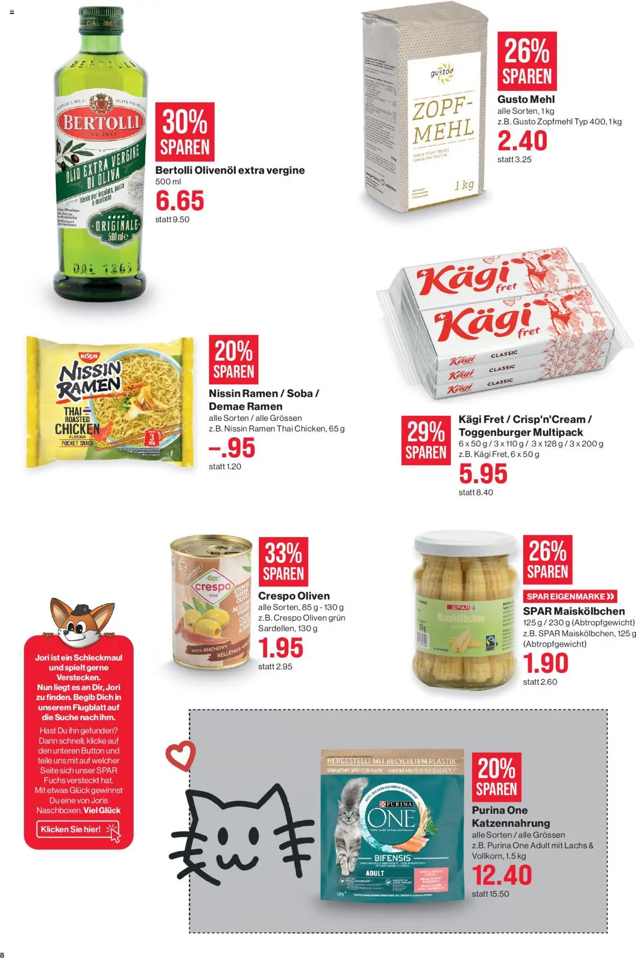SPAR Aktionen ab 24.07.2025 | Seite: 8 | Produkte: Mehl, Lachs, Pasta