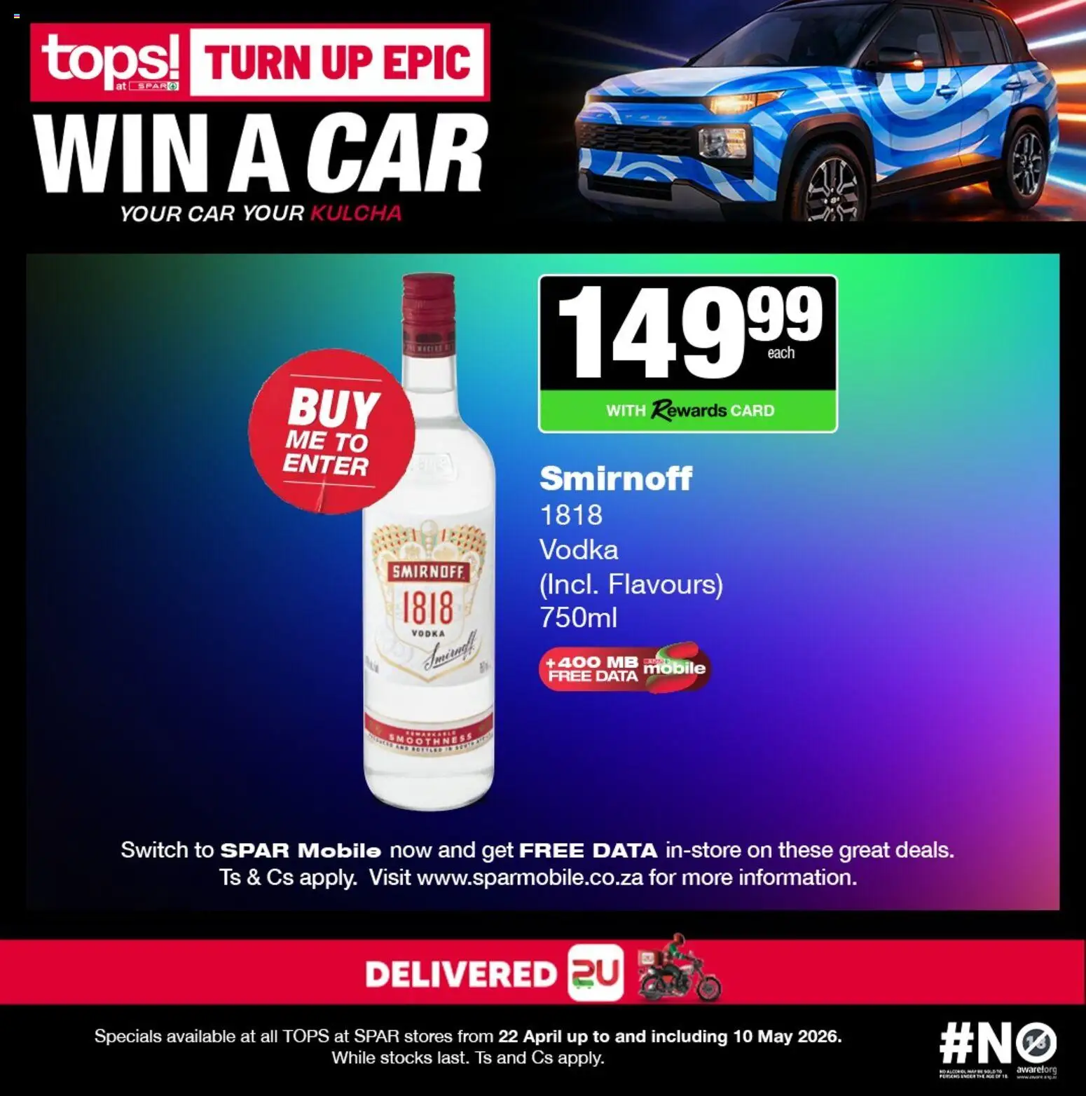 New Tops at Spar catalogue – valid from 22.04.2026 | Page: 7 | Products: Data, Switch, Vodka