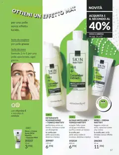 Volantino Avon del 01.08.2025 | Pagina: 17 | Prodotti: Acqua micellare, Acqua, Cetriolo, Toner