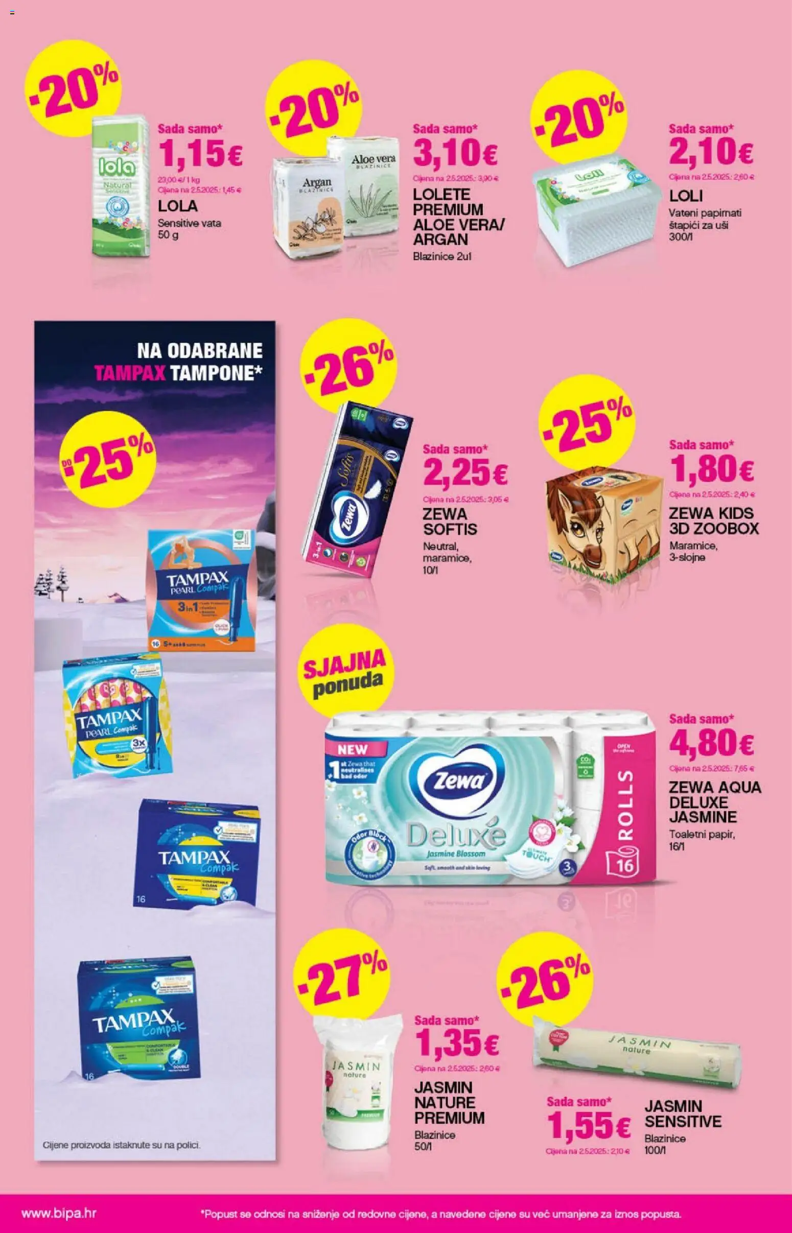 Bipa katalog | vrijedi od 27.11.2025 | Stranica: 27 | Proizvodi: Štapići za uši, Zewa, Štapići