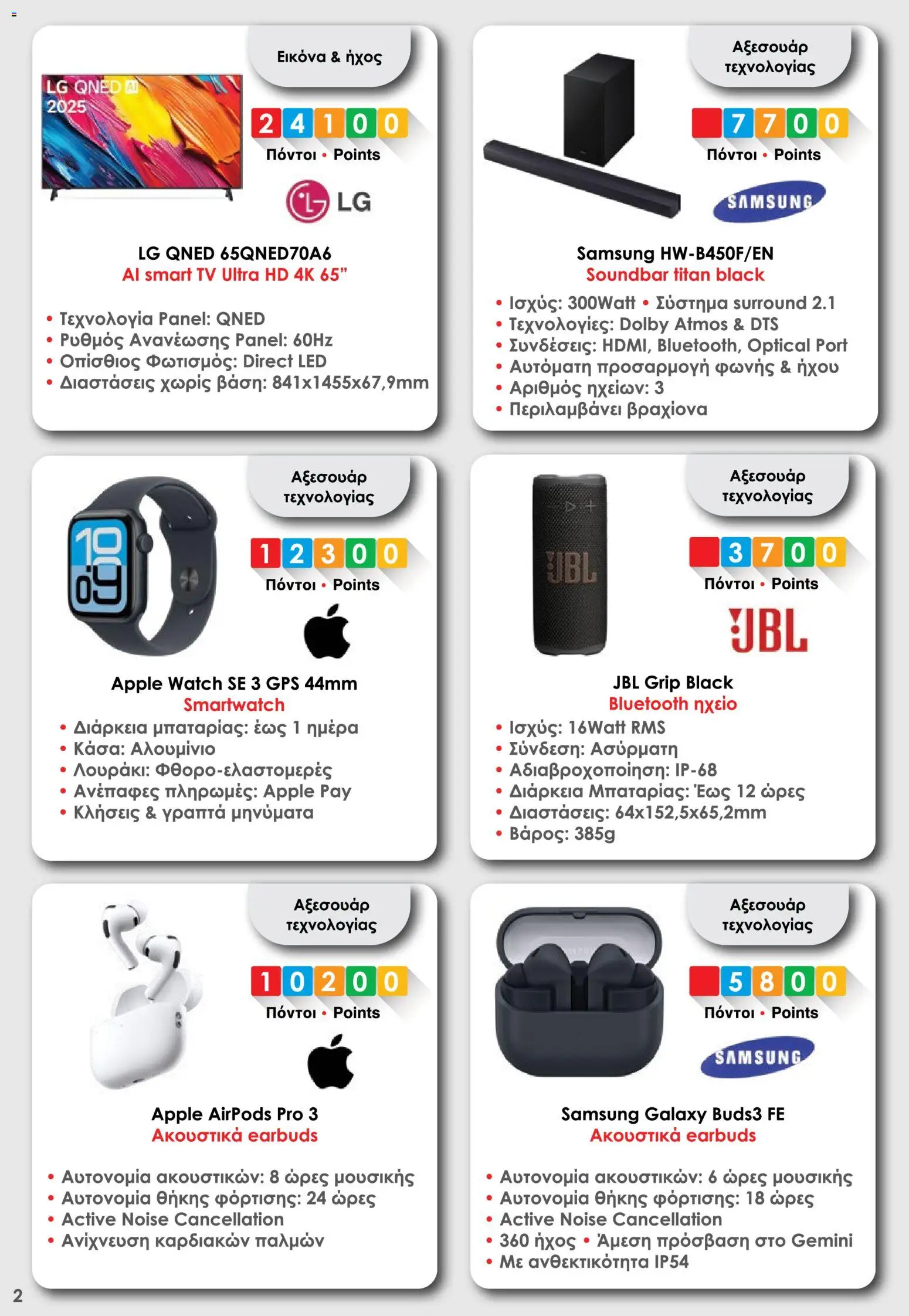  | Σελίδα: 2 | Προϊόντα: Smartwatch, Soundbar