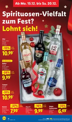 Lidl - Prospekt ab 15.12.2025 gültig | Seite: 30 | Produkte: Martini, Ouzo, Campari, Lillet