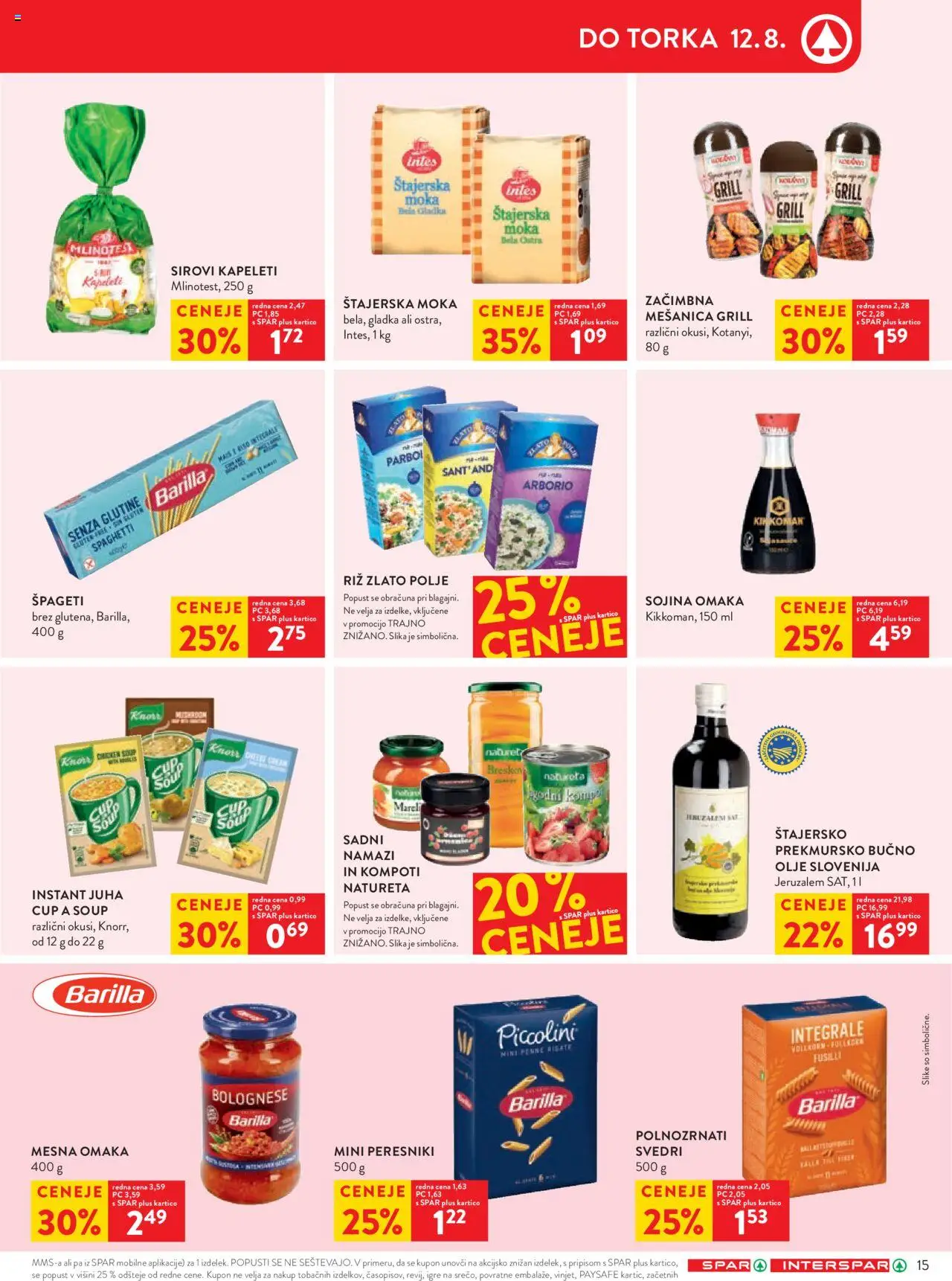 Spar katalog 32/25 │ velja od 06.08.2025 | Stran: 19 | Izdelki: Moka, Juha, Spageti, Grill