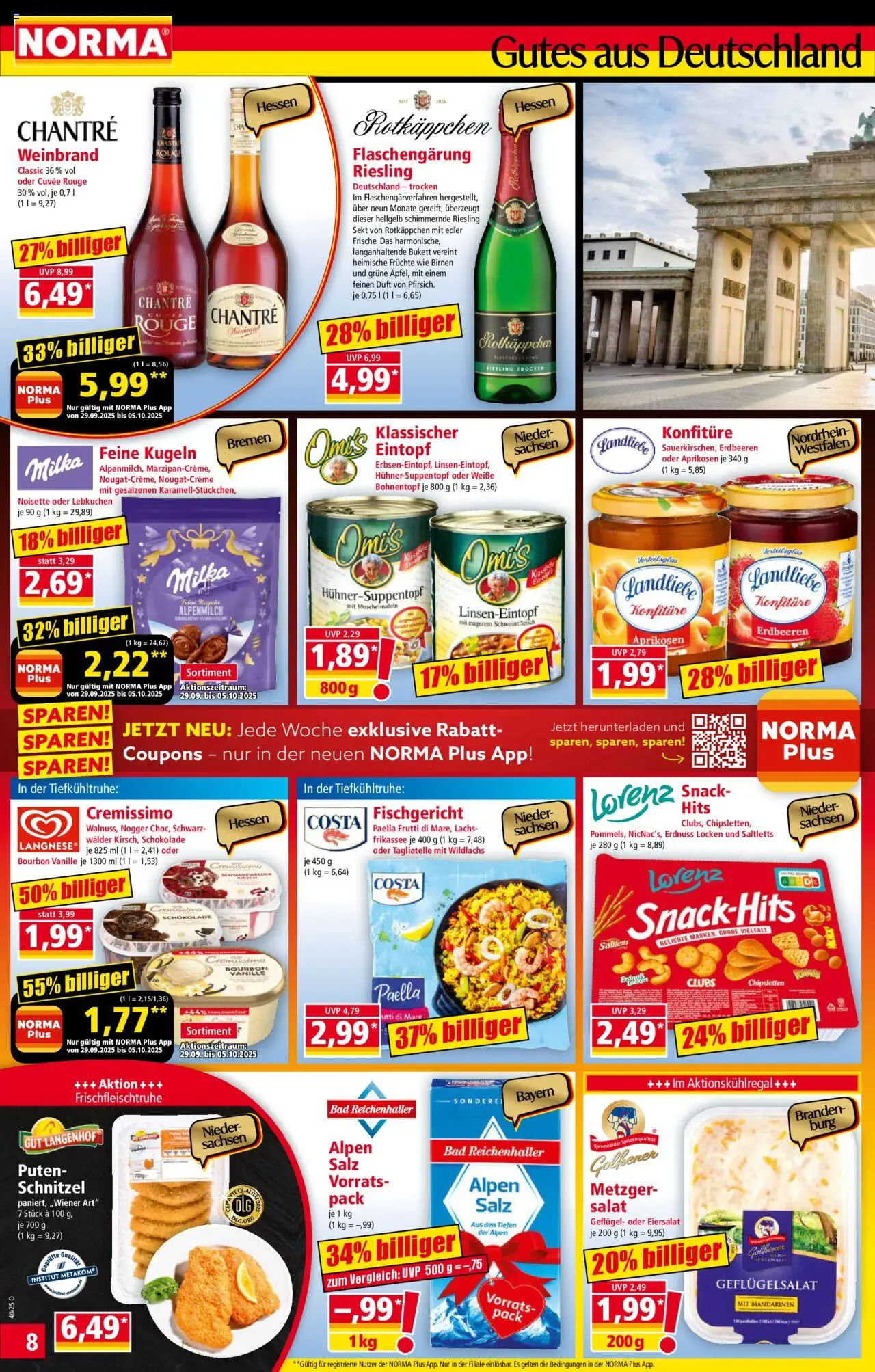 Norma Prospekt 	 – gültig ab 29.09.2025 | Seite: 9 | Produkte: Schokolade, Mandarinen, Chantré, Bourbon
