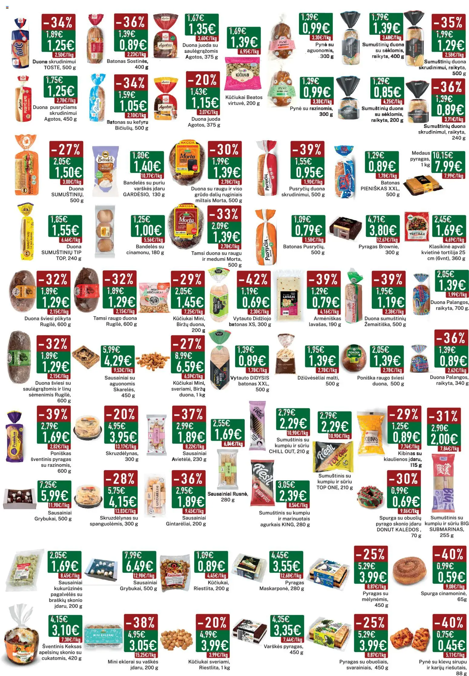 Elimart - TAU akcijos nuo 01.12.2025 | Puslapis: 8 | Prekių: Batonas, Duona skrudinimui, Spurga, Bandelės