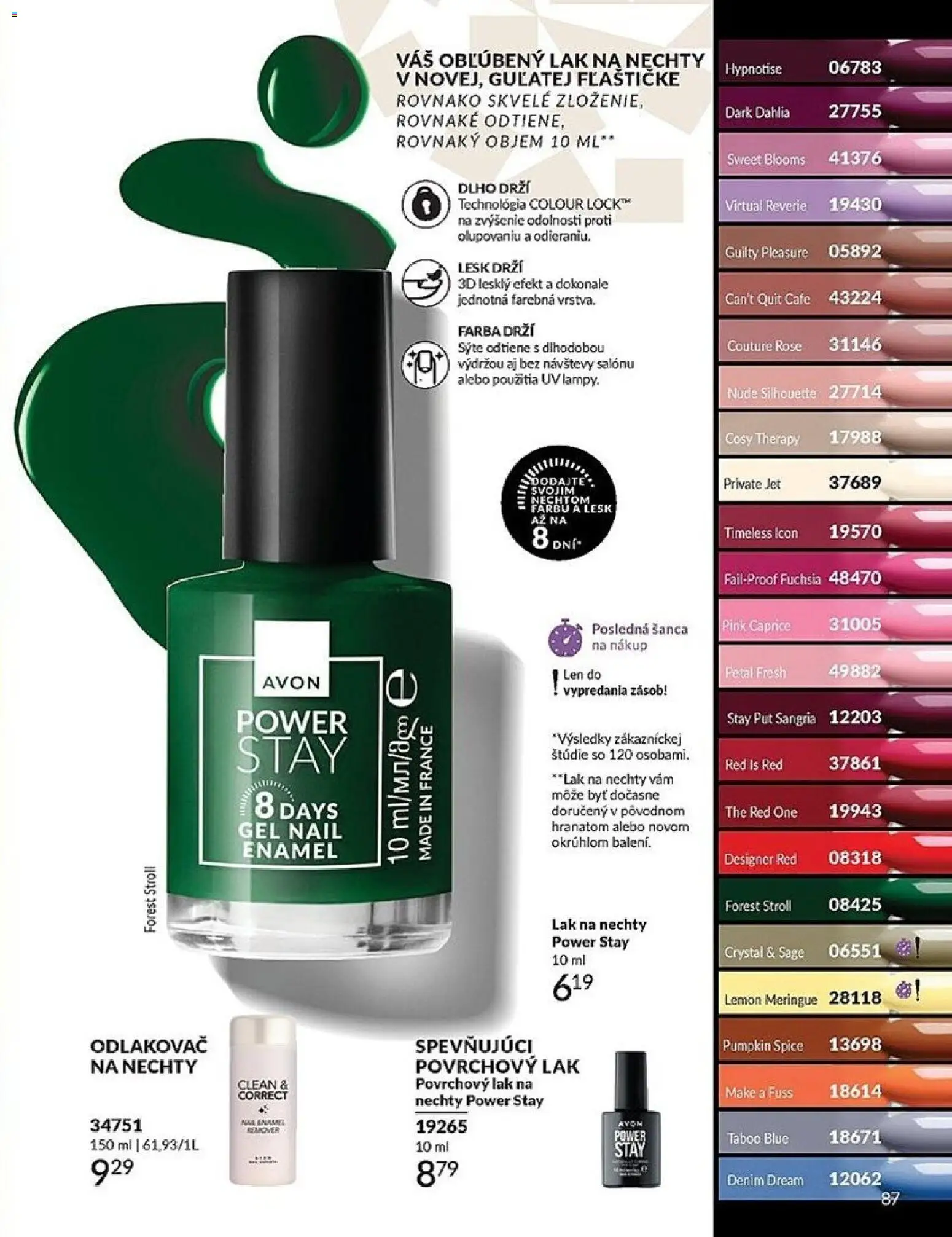 Nové Avon akcie – leták je platný od 01.12.2025 | Strana: 87 | Produkty: Lak na nechty