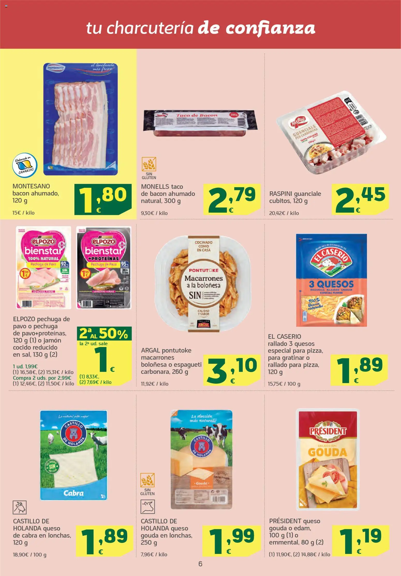 HiperDino folleto │ válido desde el 07.01.2026 | Página: 6 | Productos: Leche, Queso, Jamón, Queso Gouda