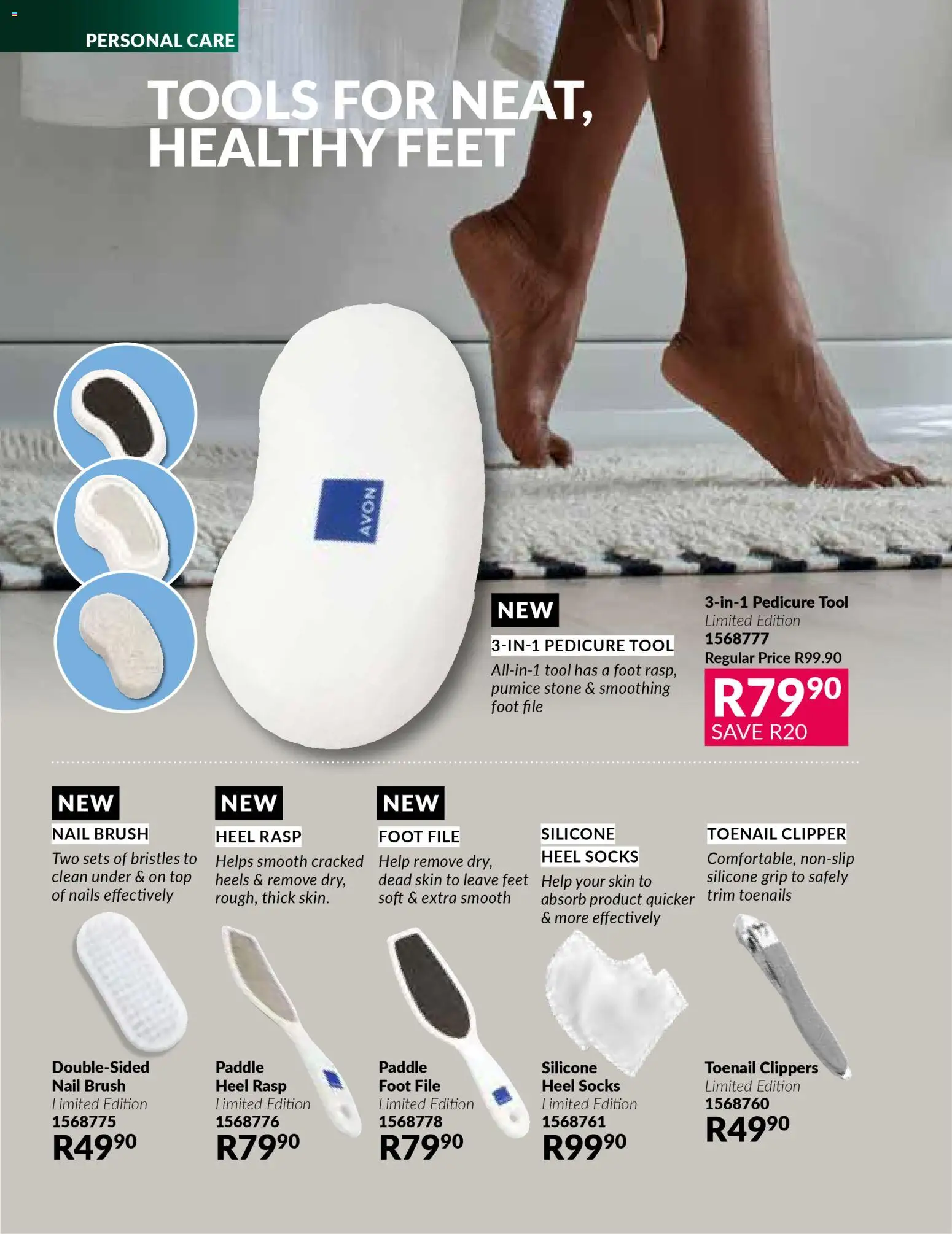 New Avon catalogue – valid from 01.12.2025 | Page: 184 | Products: Socks, Brush, Silicone