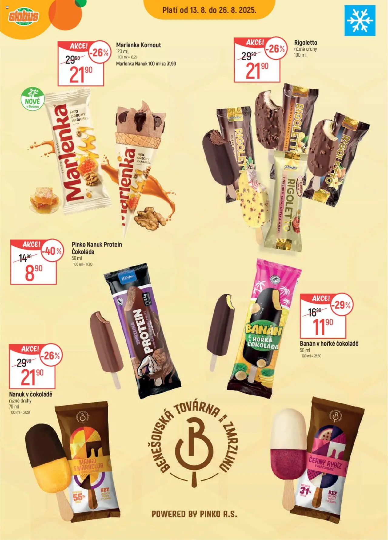 Globus leták od 13.08.2025 | Strana: 21 | Produkty: Mango, Banán, Protein, Marlenka