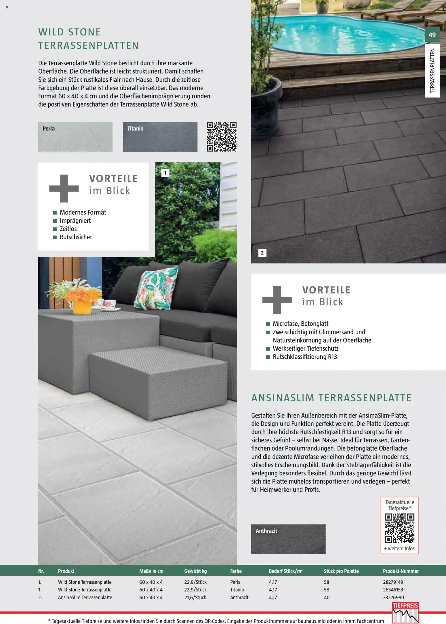 Bauhaus Gartenbaumaterialien 2026 – gültig ab 02.03.2026 | Seite: 49 | Produkte: Gewicht