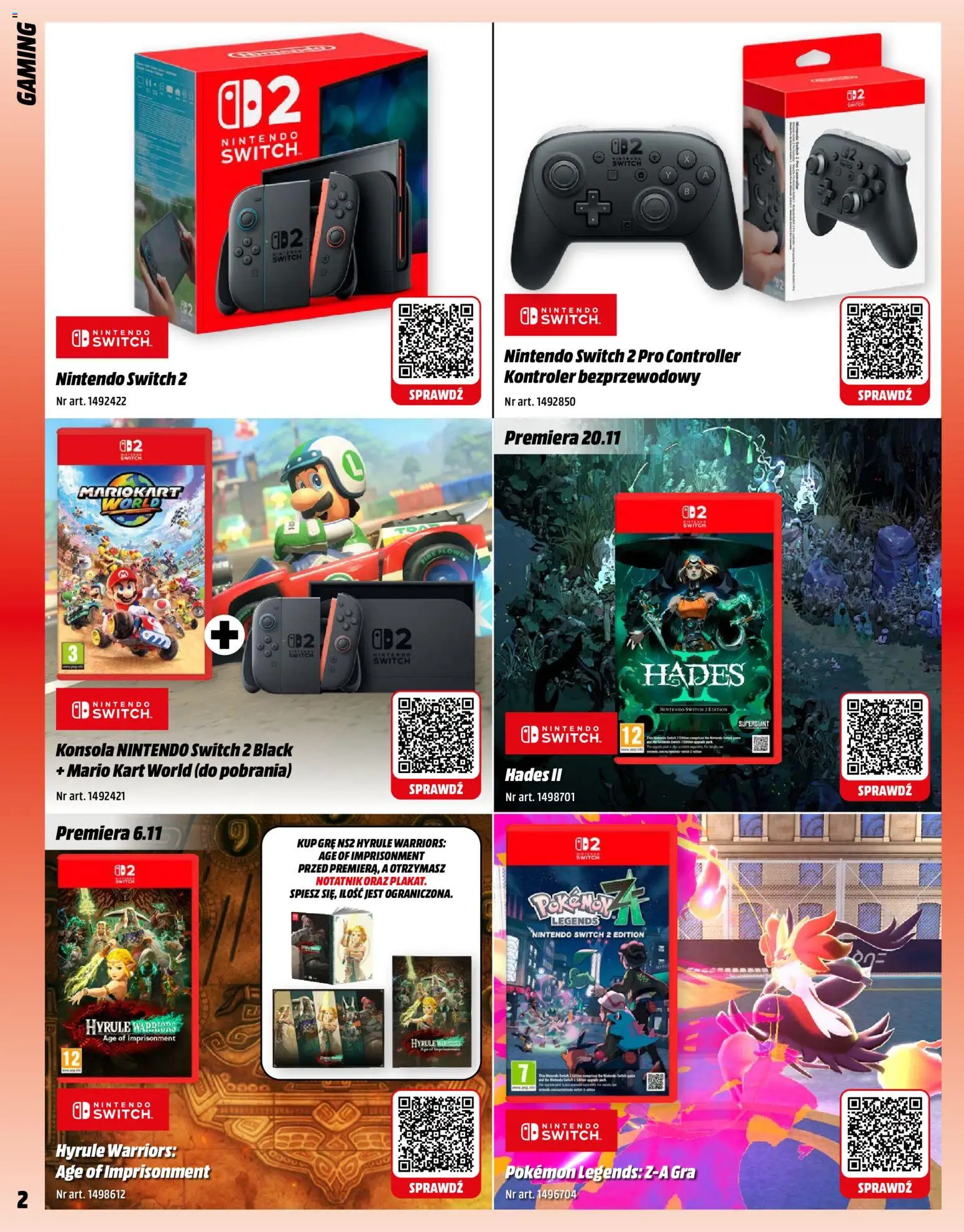 Media Markt promocje od 01.11.2025 | Strona: 2 | Produkty: Gra, Kontroler, Konsola